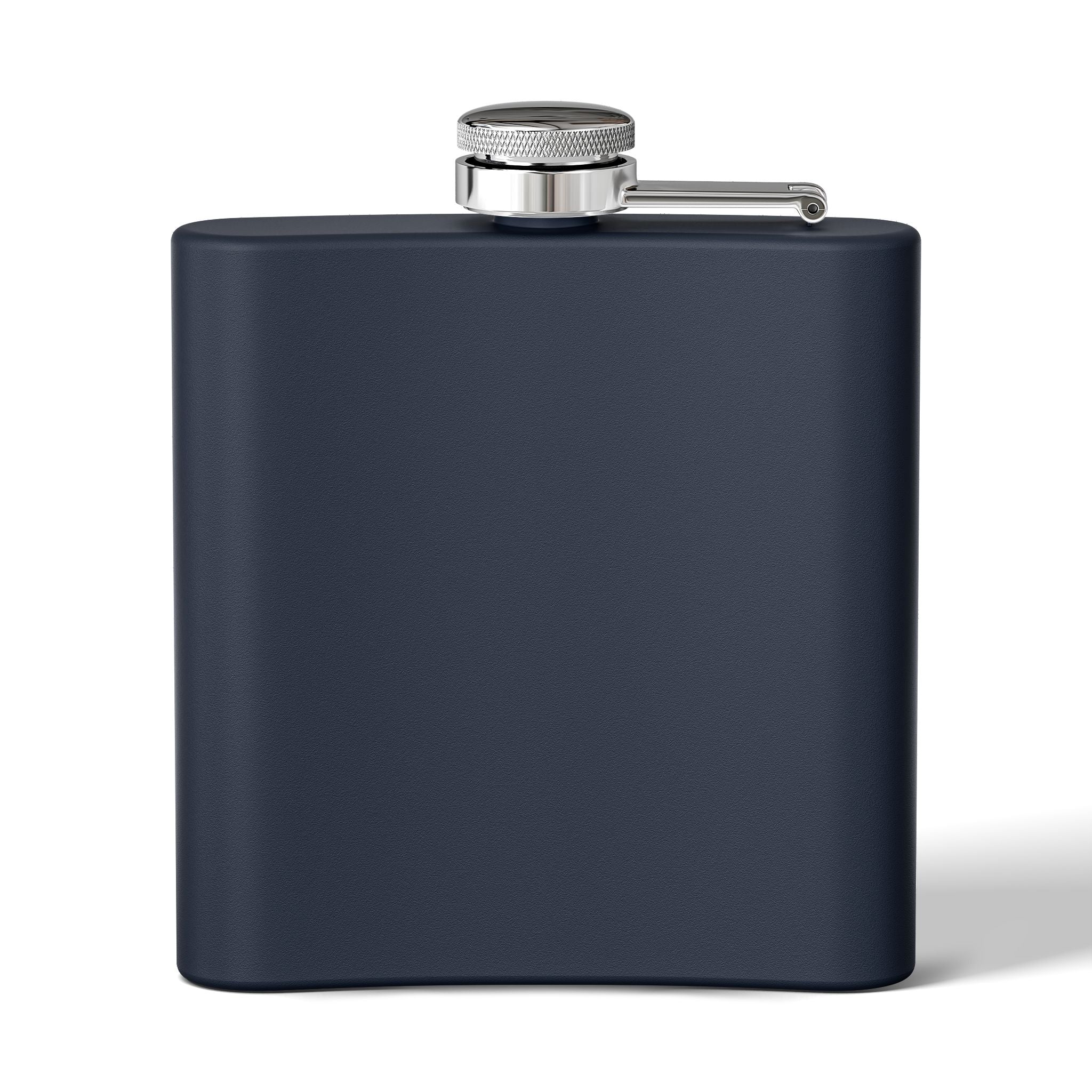 MuckU2 Stainless Steel Poker Flask 6oz (black/red logo/SKU100035)
