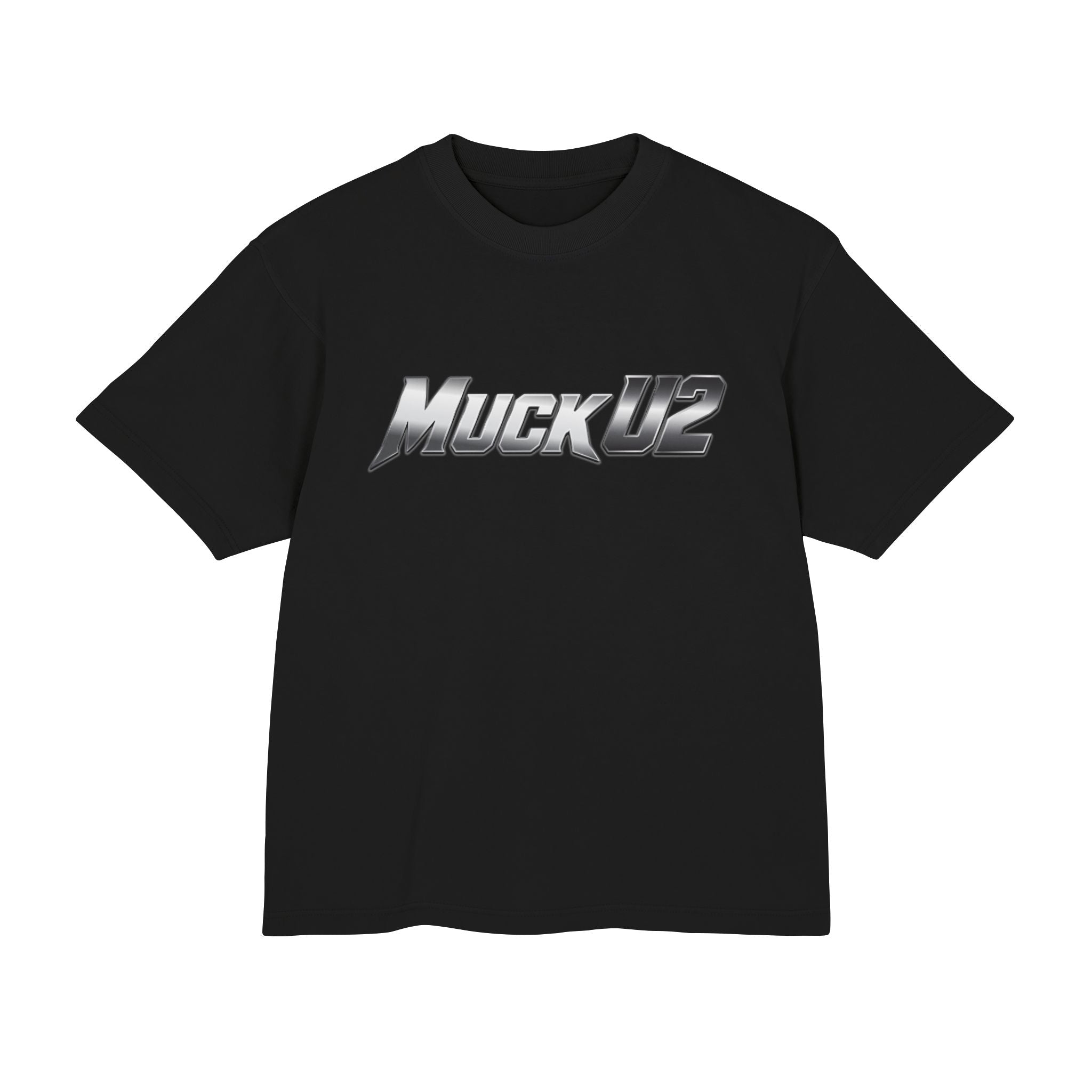 MuckU2 High Quality Poker Tee (gradient silver/black logo/SKU 100056)