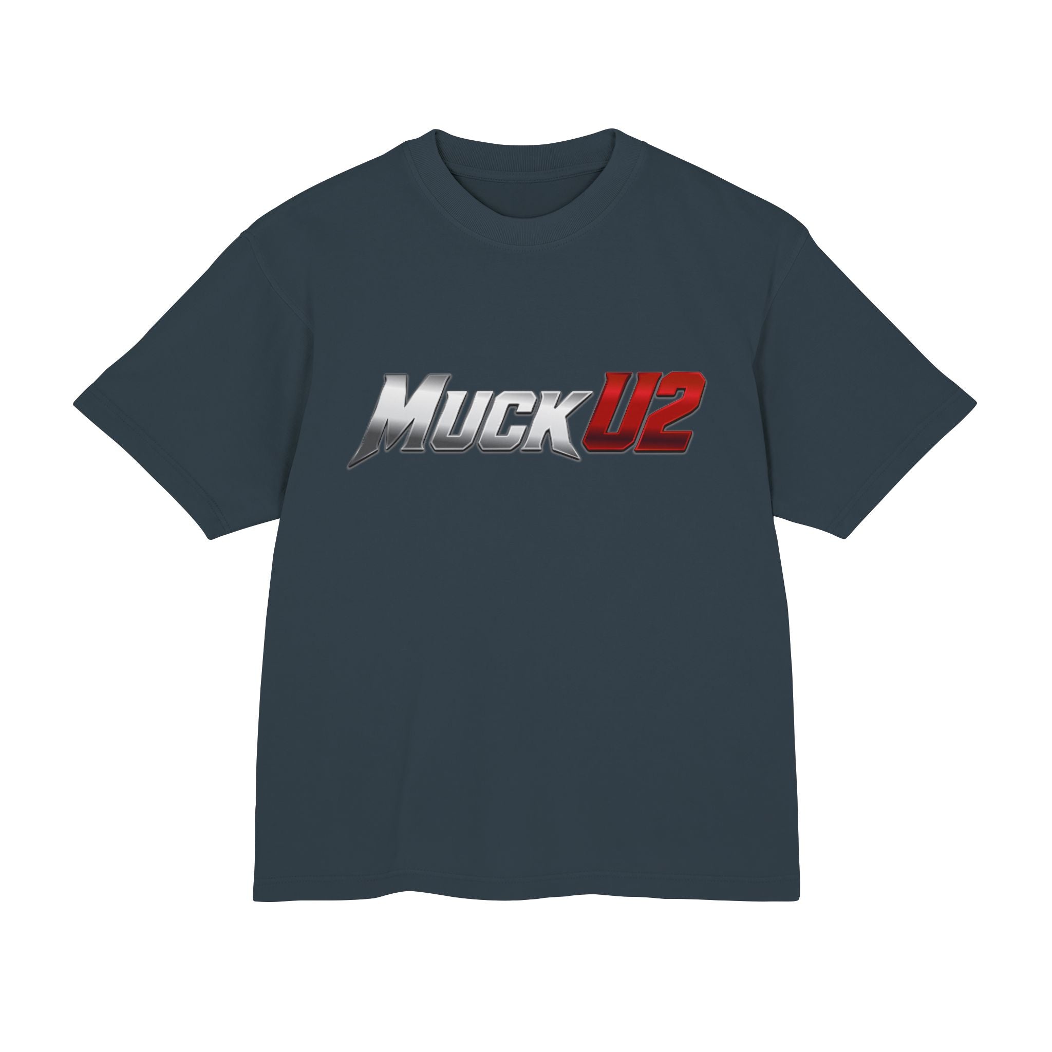 MuckU2 High Quality Poker Tee (gradient silver/red logo/SKU 100057)