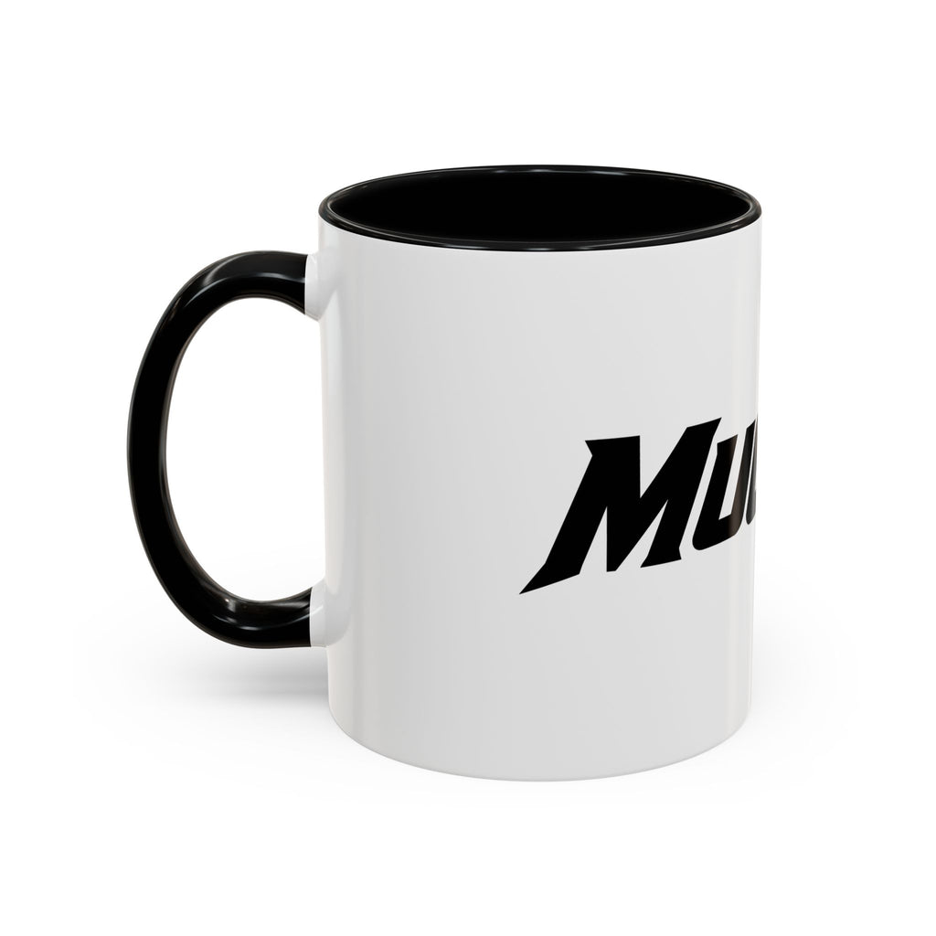 MuckU2 Classic White Mug (black/red logo/SKU 100046)