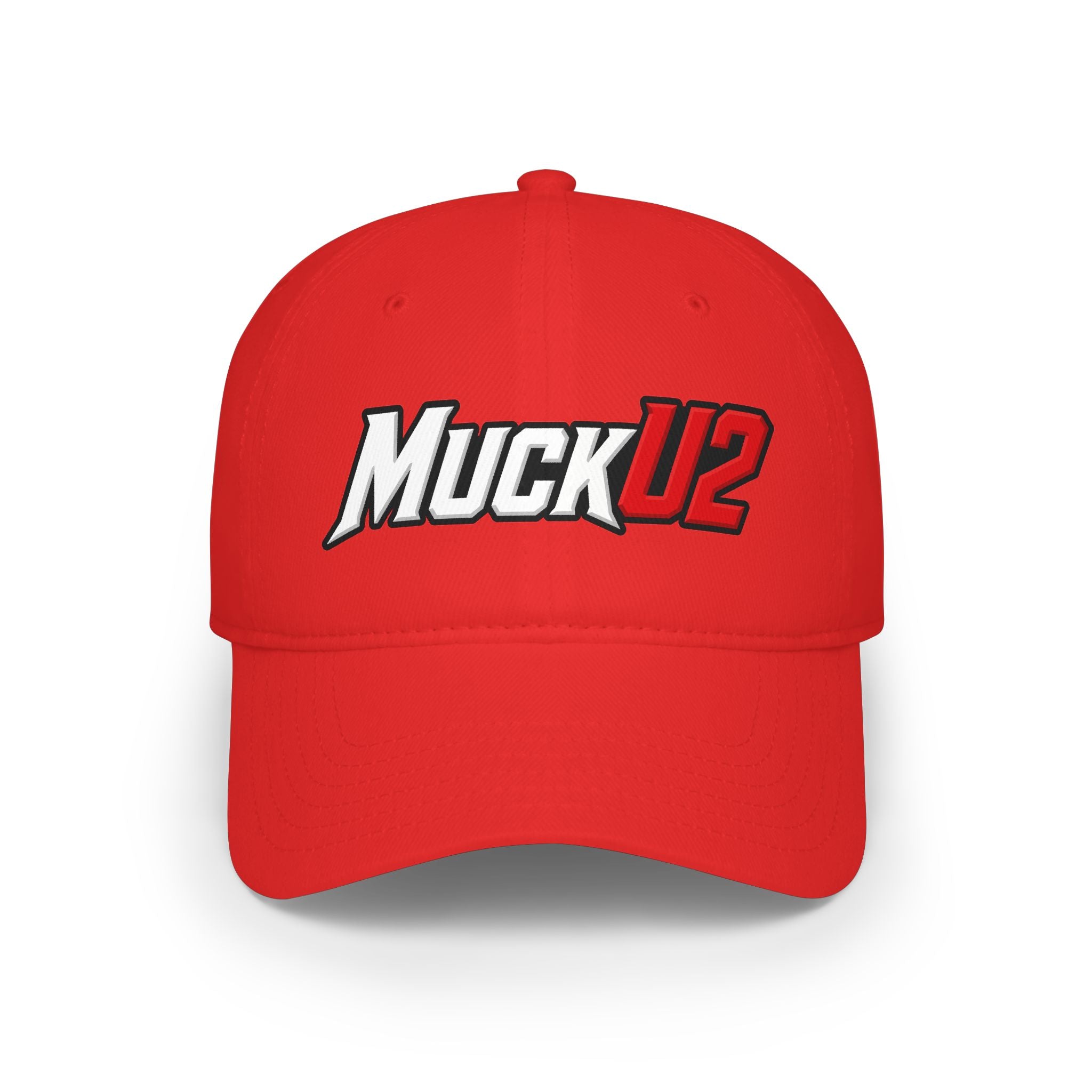 MuckU2 Poker Cap (white/red logo/SKU 100075)