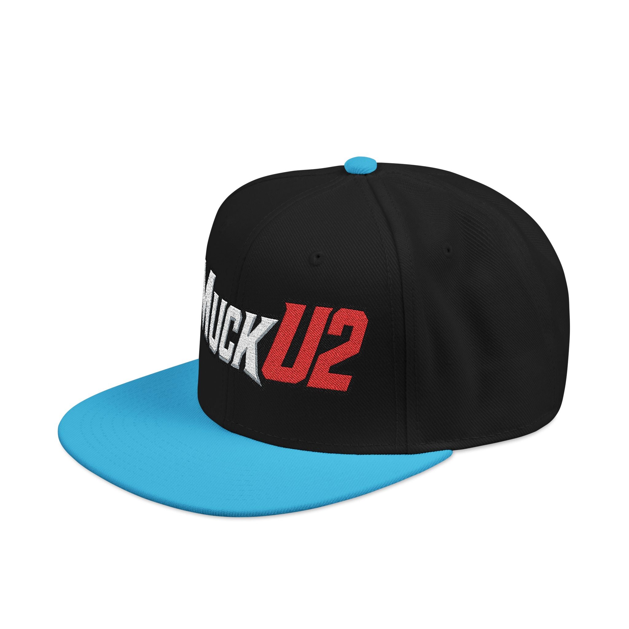 MuckU2 Poker Snapback Cap (white/red logo SKU 10002)