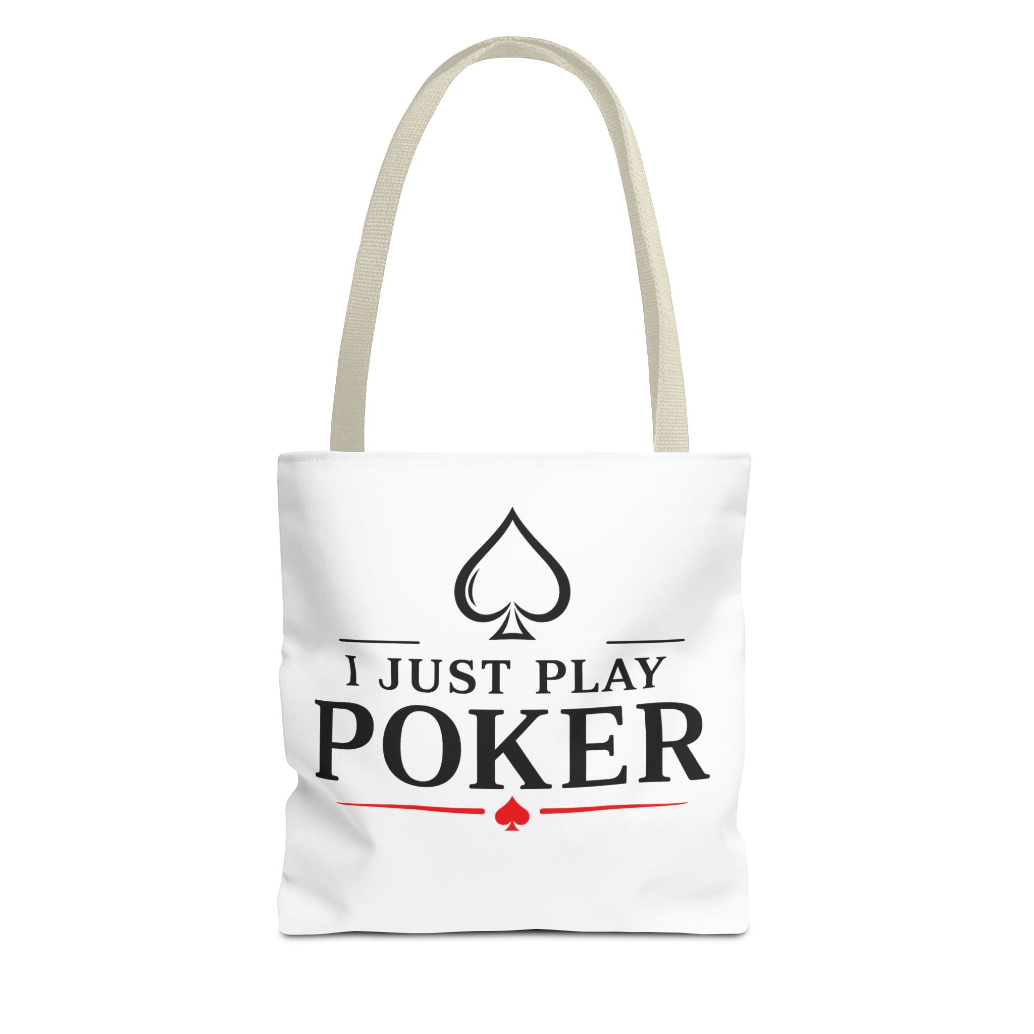 Poker Tote Bag — "I Just Play Poker" Card Player Tote