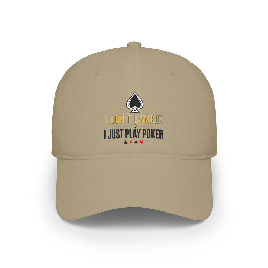 Slow Play Poker Cap (gold/black logo) - I Just Play Poker