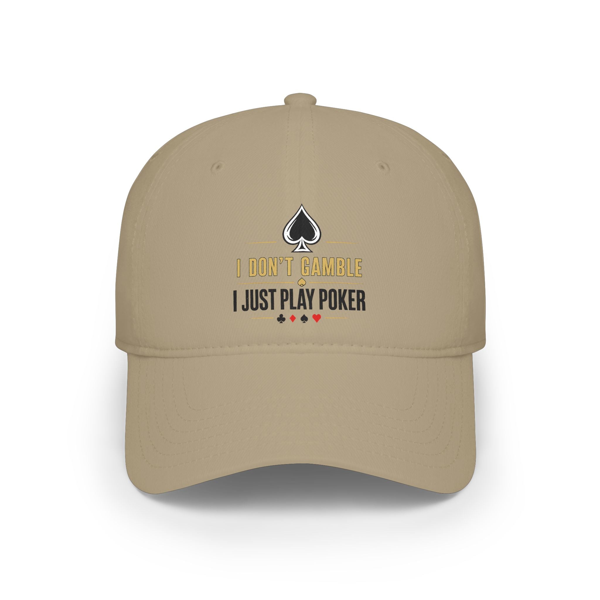 Slow Play Poker Cap (gold/black logo) - I Just Play Poker