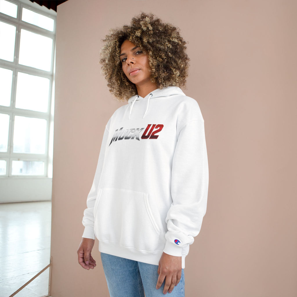 MuckU2 Poker Hoodie (gradient silver/red logo/SKU 100050)