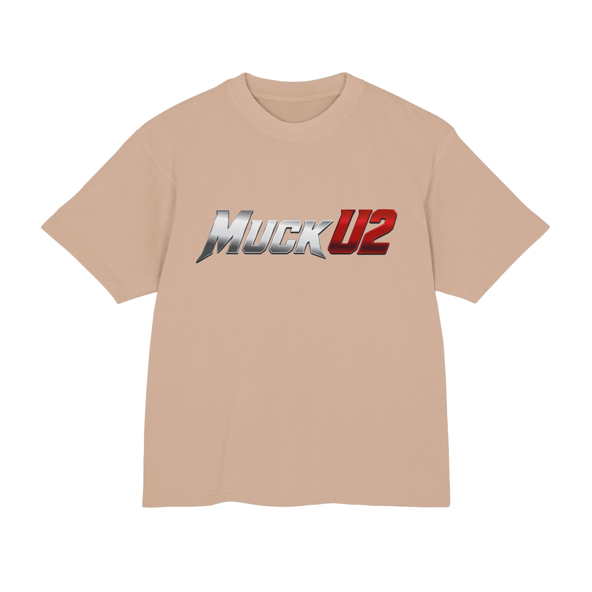 MuckU2 High Quality Poker Tee (gradient silver/red logo/SKU 100057)