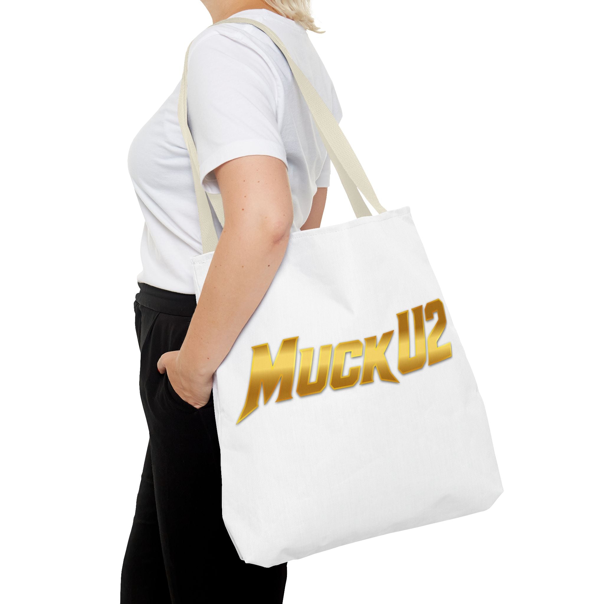 MuckU2 Bubble Canvas Poker Tote Bag (gold logo SKU 100020)