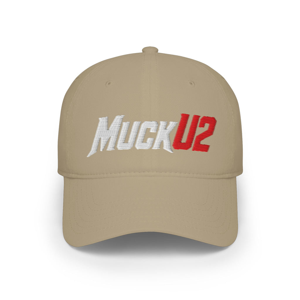 MuckU2 Poker Cap (embroidered white/red logo/SKU 100076)