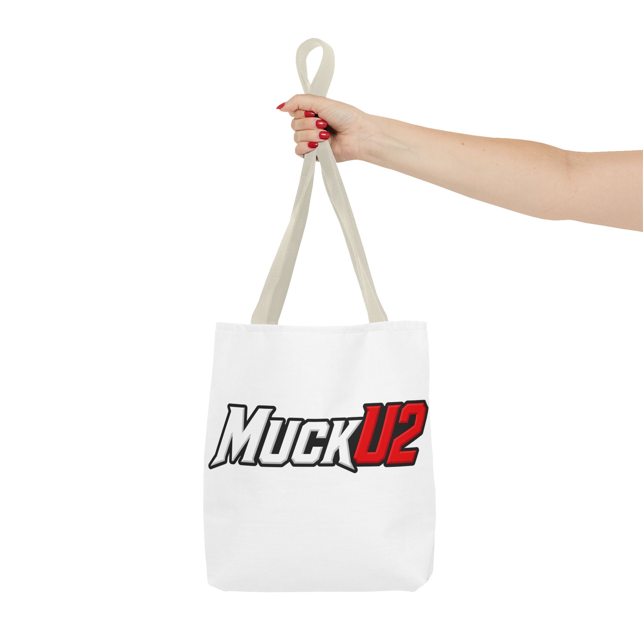 MuckU2 Bubble Canvas Poker Tote Bag (red/white logo SKU 100024)