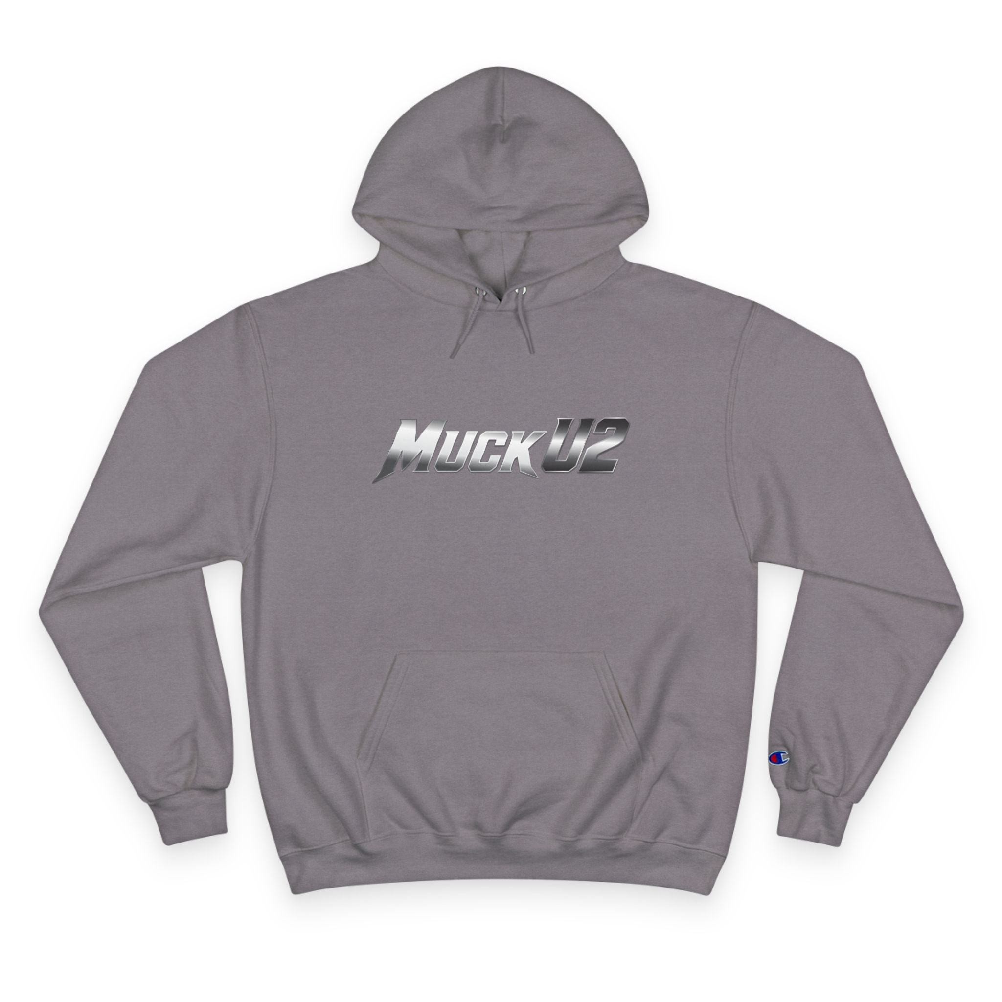 MuckU2 Poker Hoodie (gradient silver/black logo/SKU 100049)