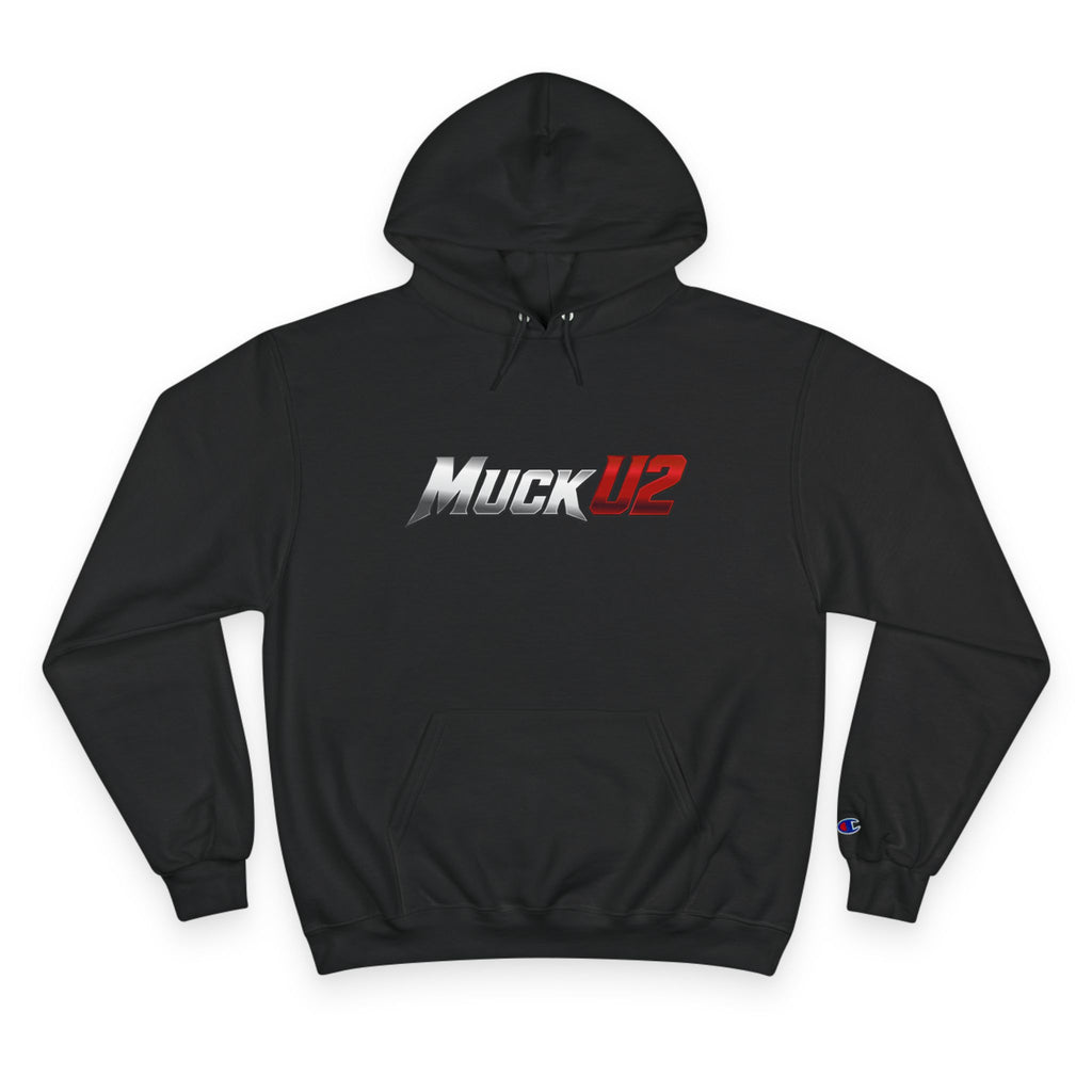 MuckU2 Poker Hoodie (gradient silver/red logo/SKU 100050)