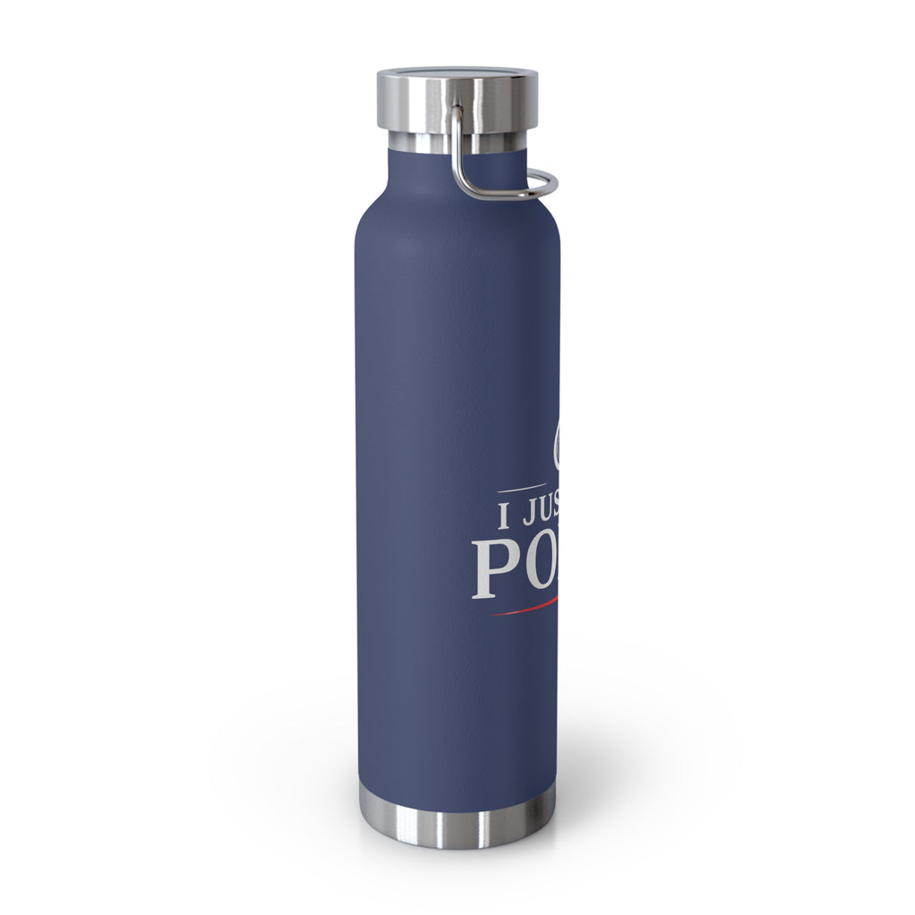 Just Play Poker 22oz Insulated Water Bottle — Copper Vacuum Thermos for Poker Players