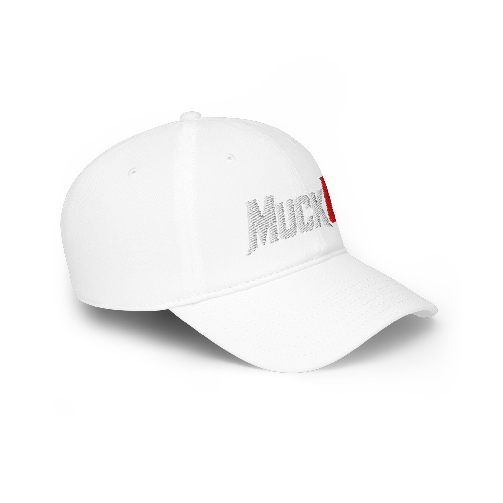 MuckU2 Poker Cap (embroidered white/red logo/SKU 100076)