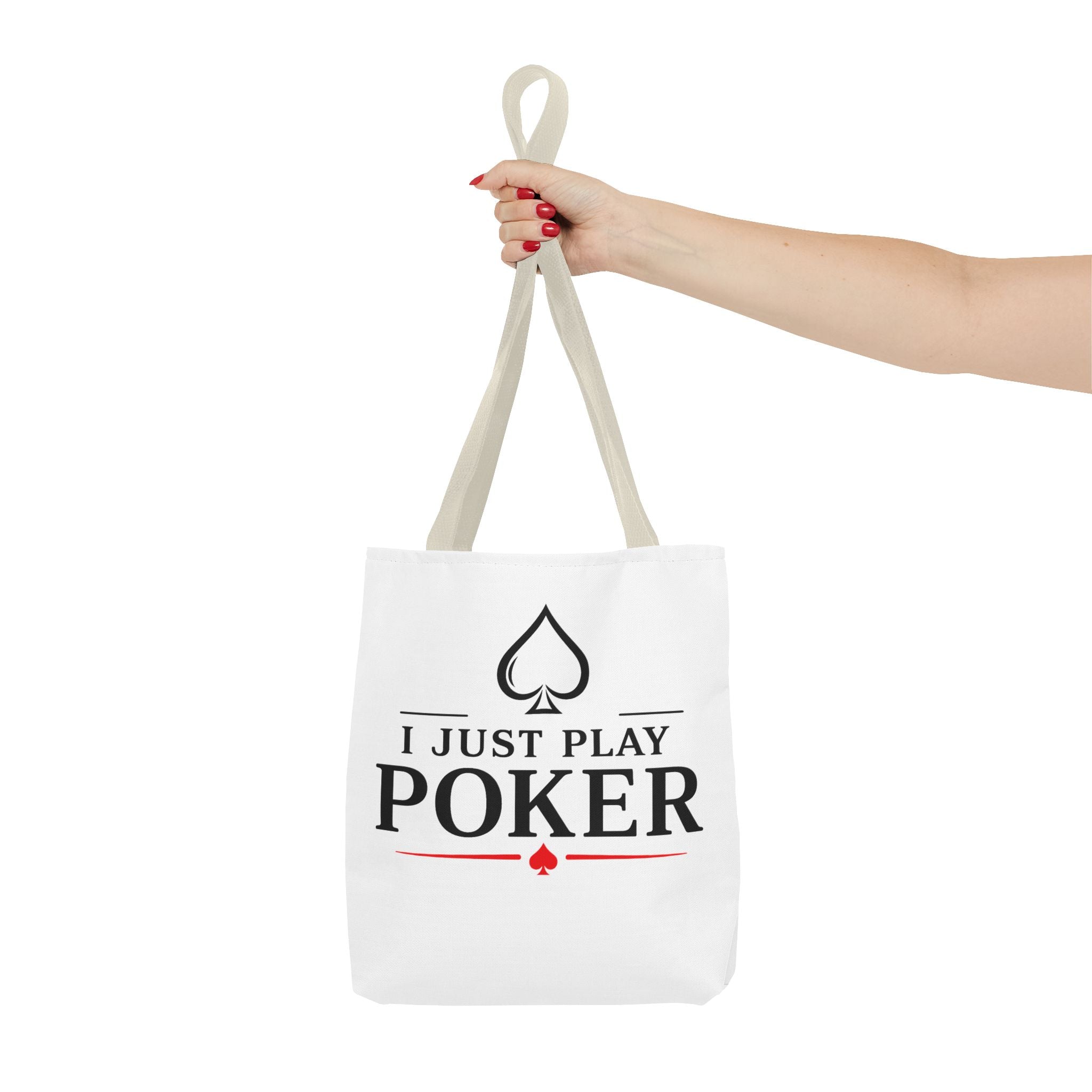 Poker Tote Bag — "I Just Play Poker" Card Player Tote