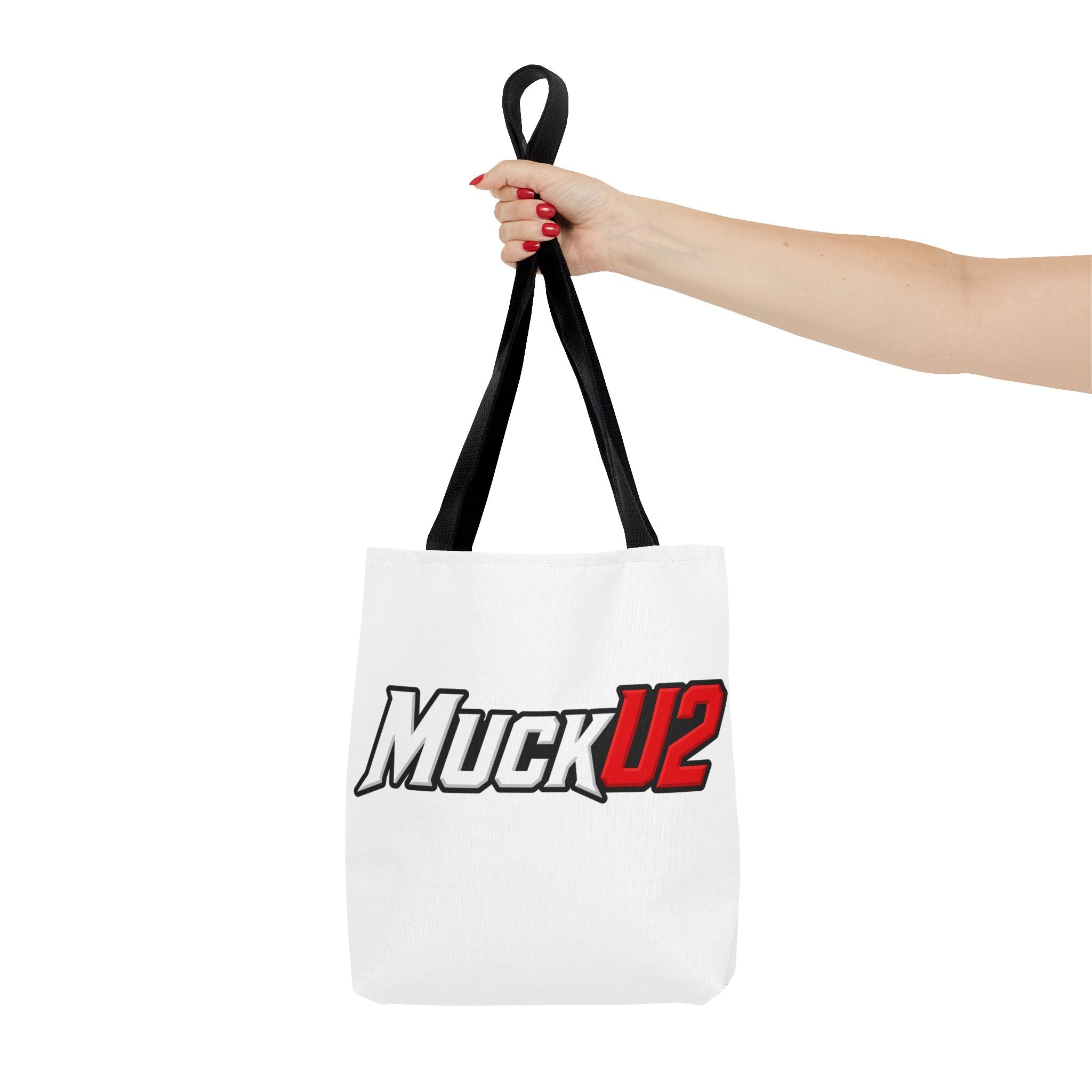MuckU2 Bubble Canvas Poker Tote Bag (red/white logo SKU 100024)