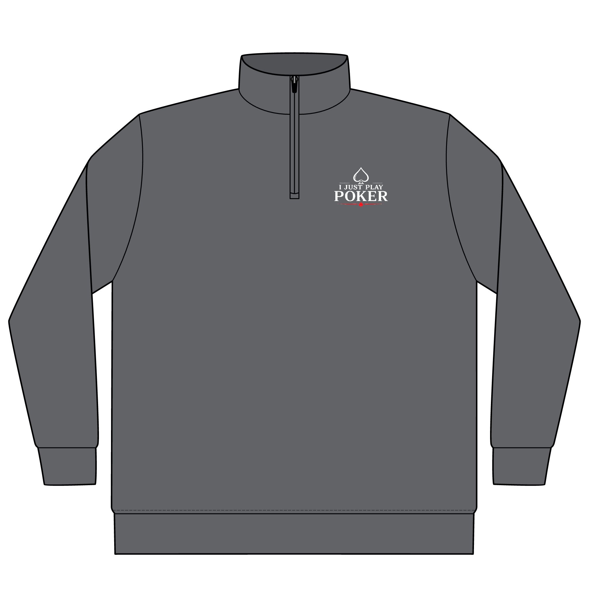 Vintage Pigment-Dyed Quarter-Zip Pullover — 'Live Your Poklr' Left Chest Logo
