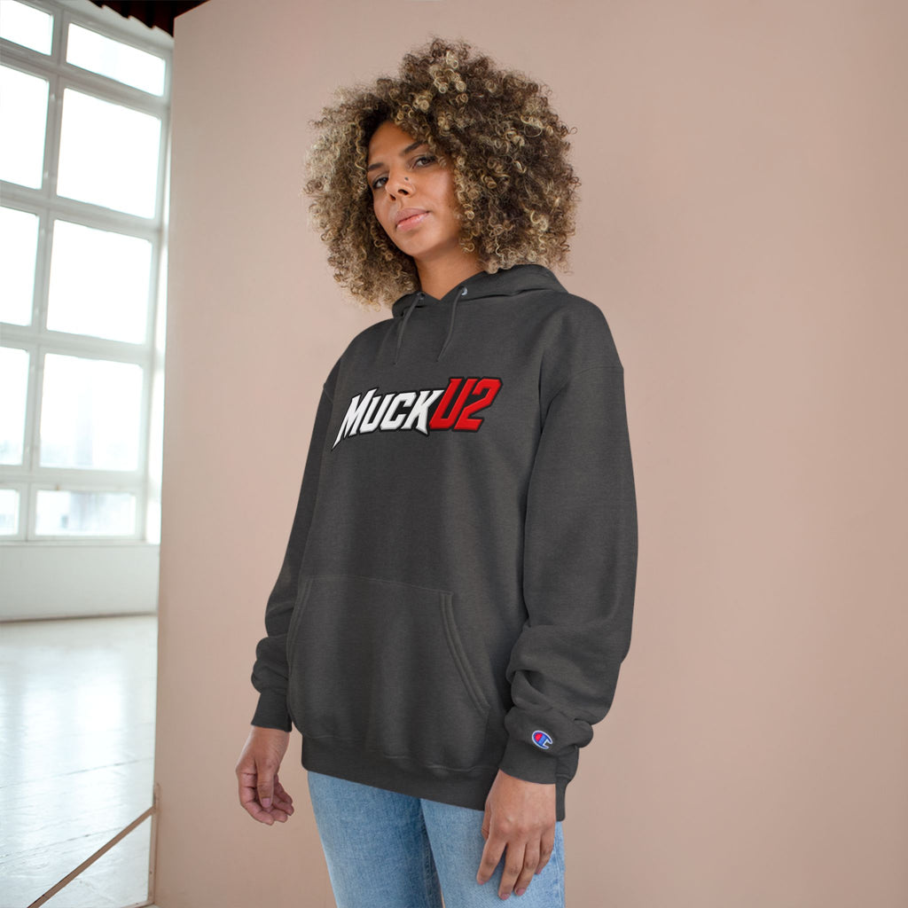 MuckU2 Poker Hoodie (white/red logo/SKU 100051)
