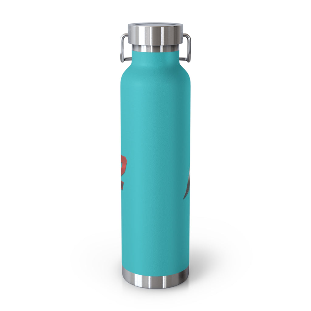 MuckU2 Insulated Water Bottle (gradient silver/red logo SKU 100013)