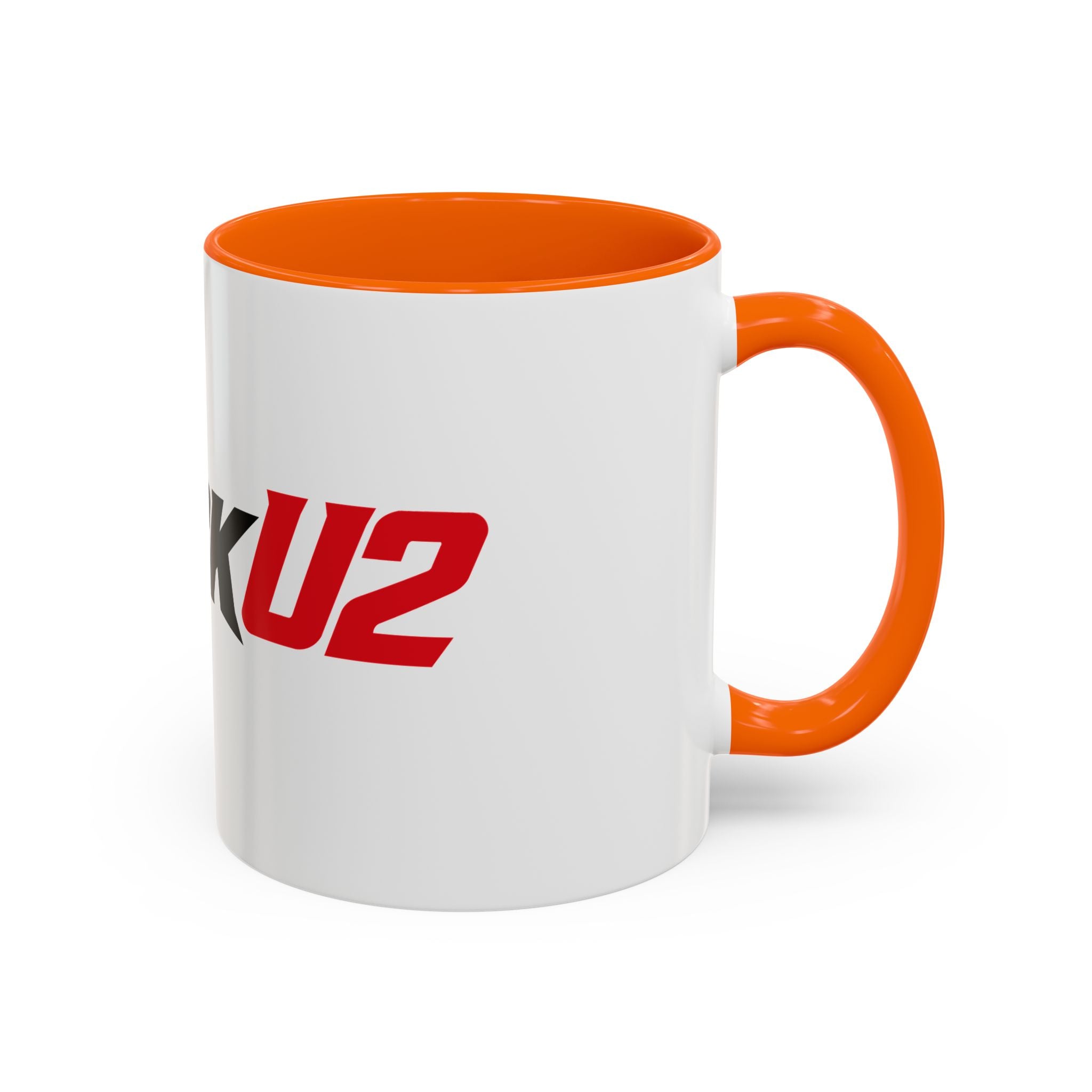 MuckU2 Classic White Mug (black/red logo/SKU 100046)