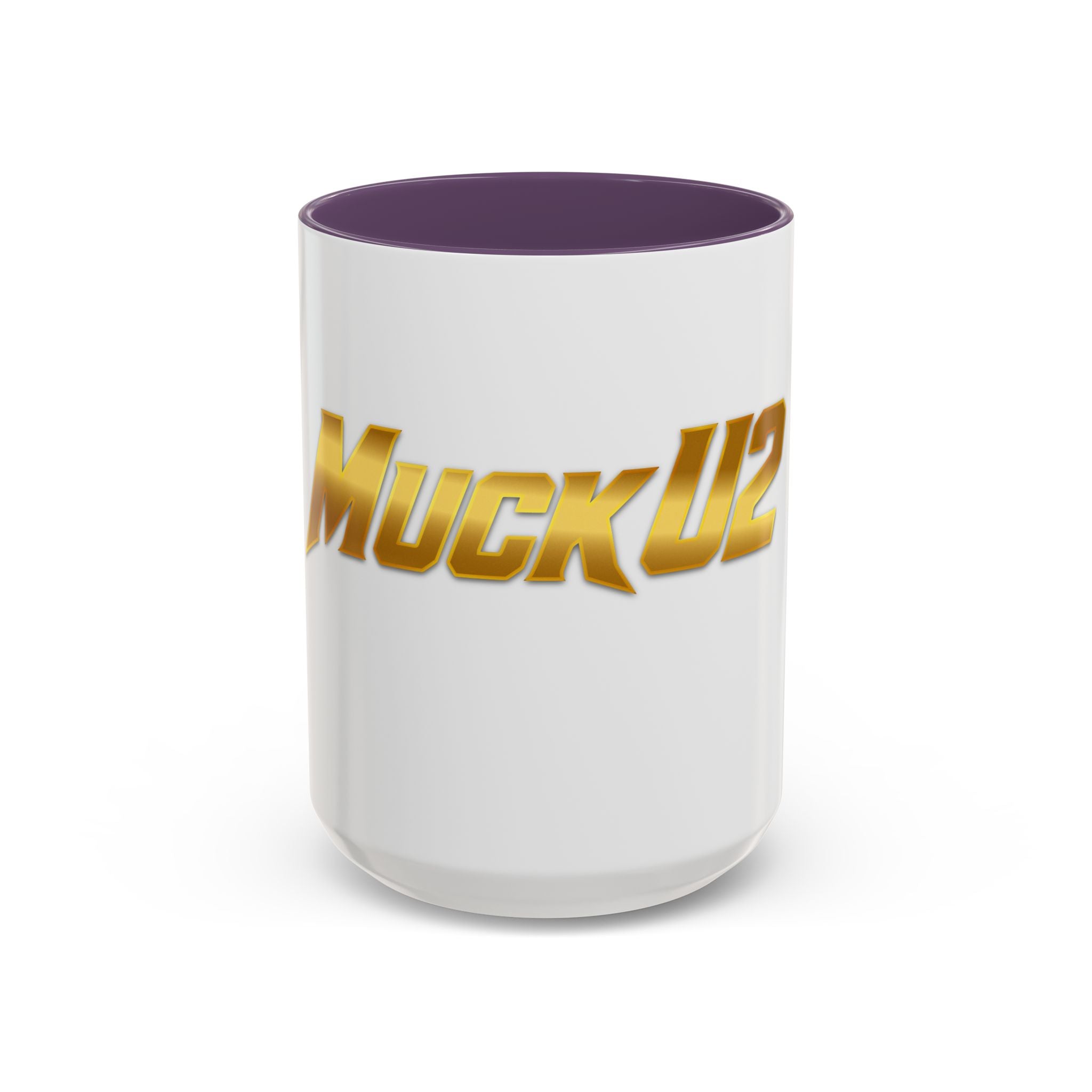 MuckU2 Classic White Mug (gold logo/SKU 100042)