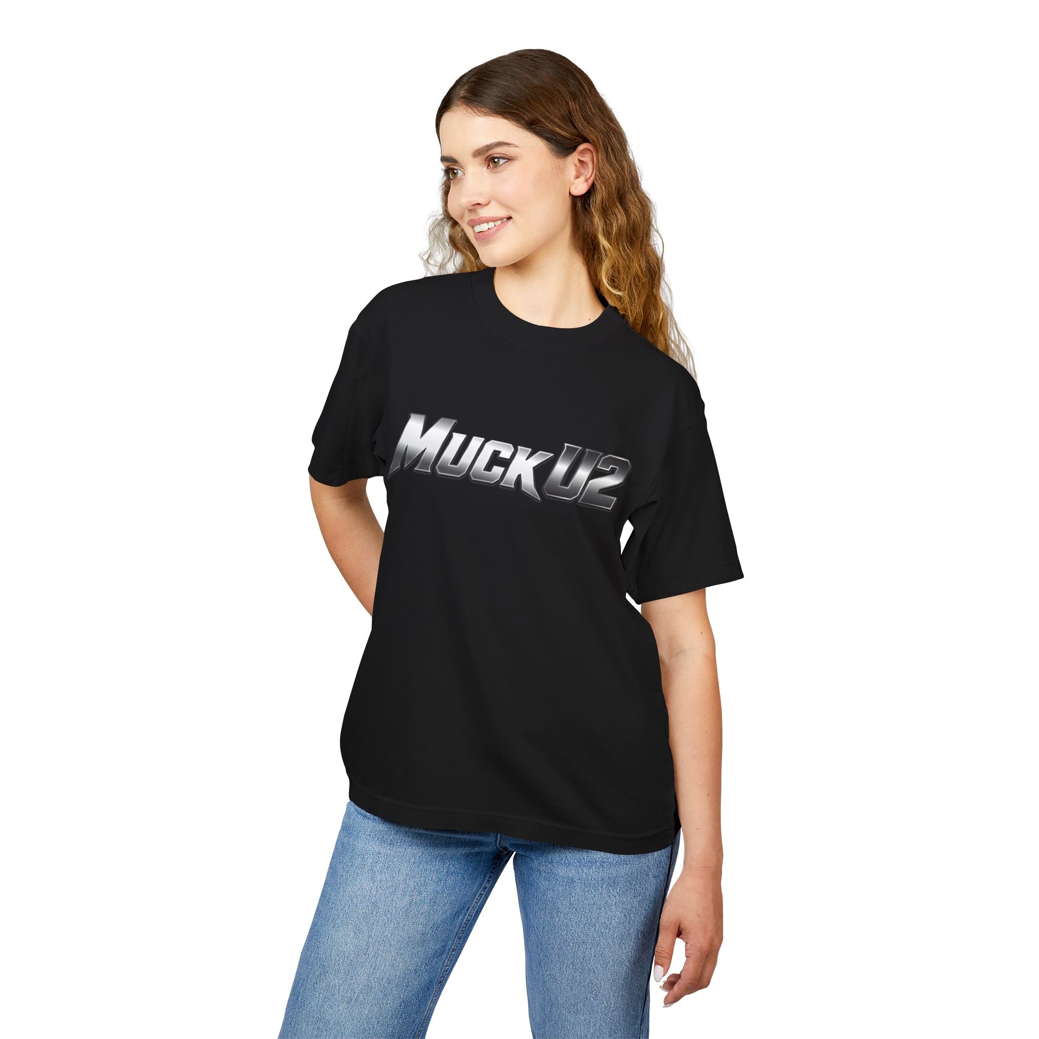 MuckU2 High Quality Poker Tee (gradient silver/black logo/SKU 100056)