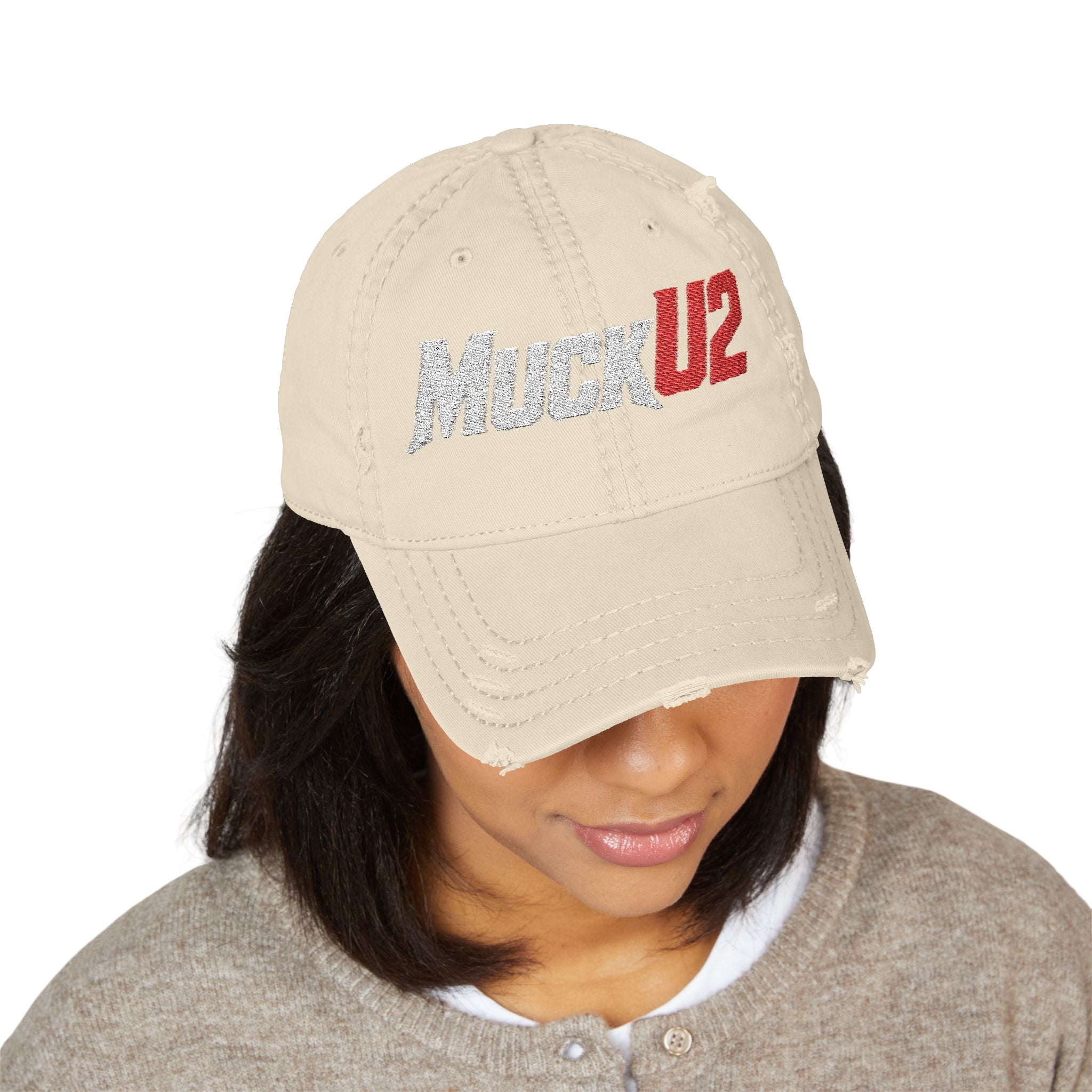 MuckU2 Poker Trucker Cap (embroider white/red logo/SKU 100083)