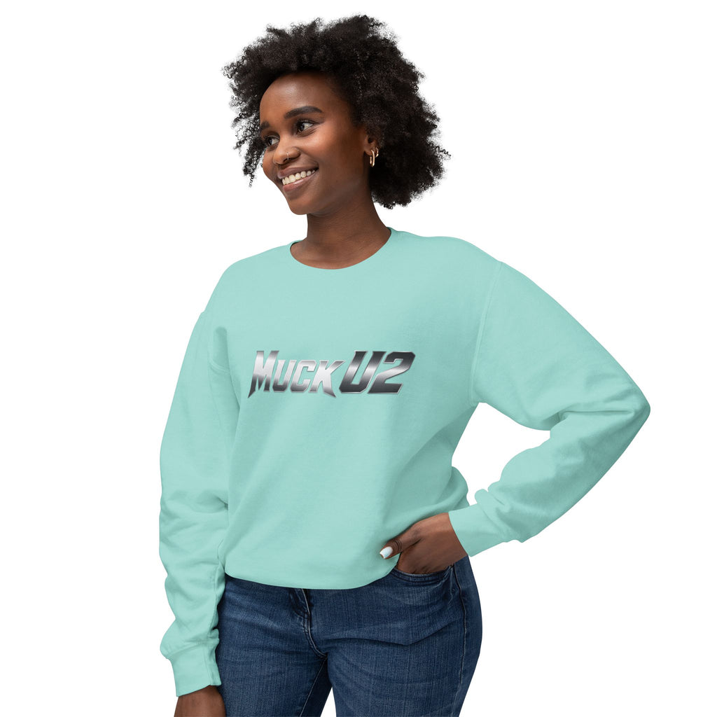 MuckU2 Poker Crewneck Sweatshirt (gradient silver/black logo/SKU 100063)
