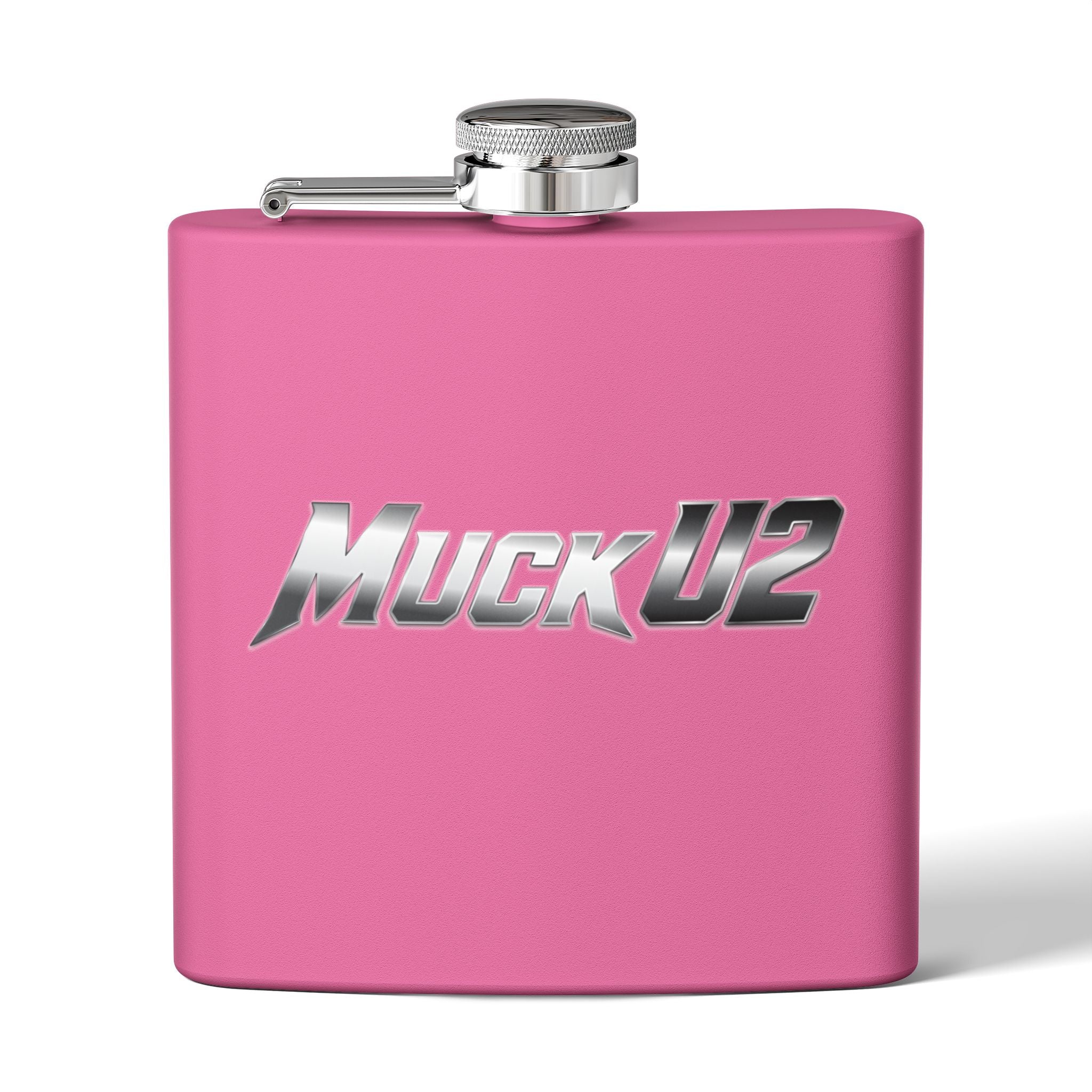 MuckU2 Stainless Steel Poker Flask 6oz (gradient silver/black/SKU100033)
