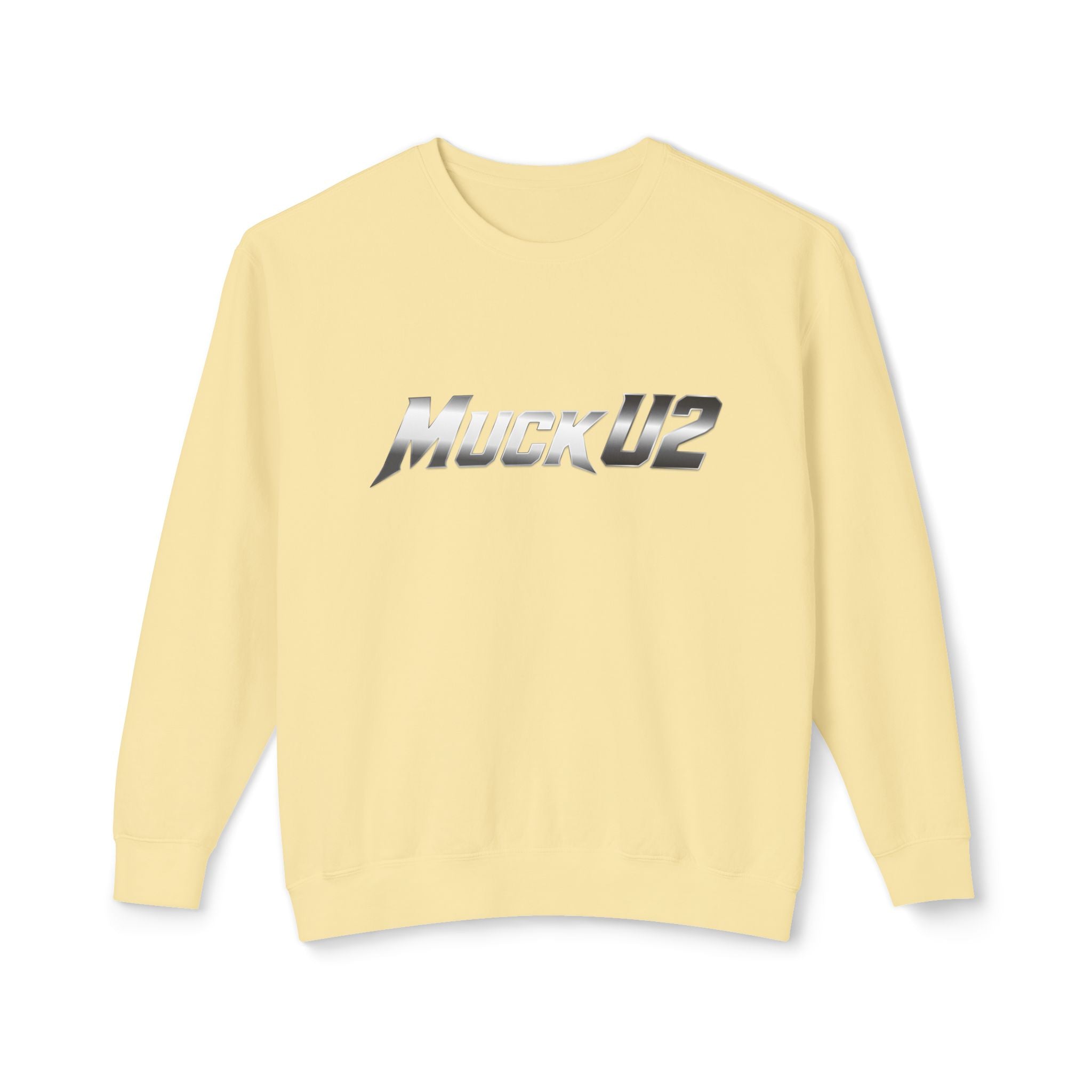 MuckU2 Poker Crewneck Sweatshirt (gradient silver/black logo/SKU 100063)