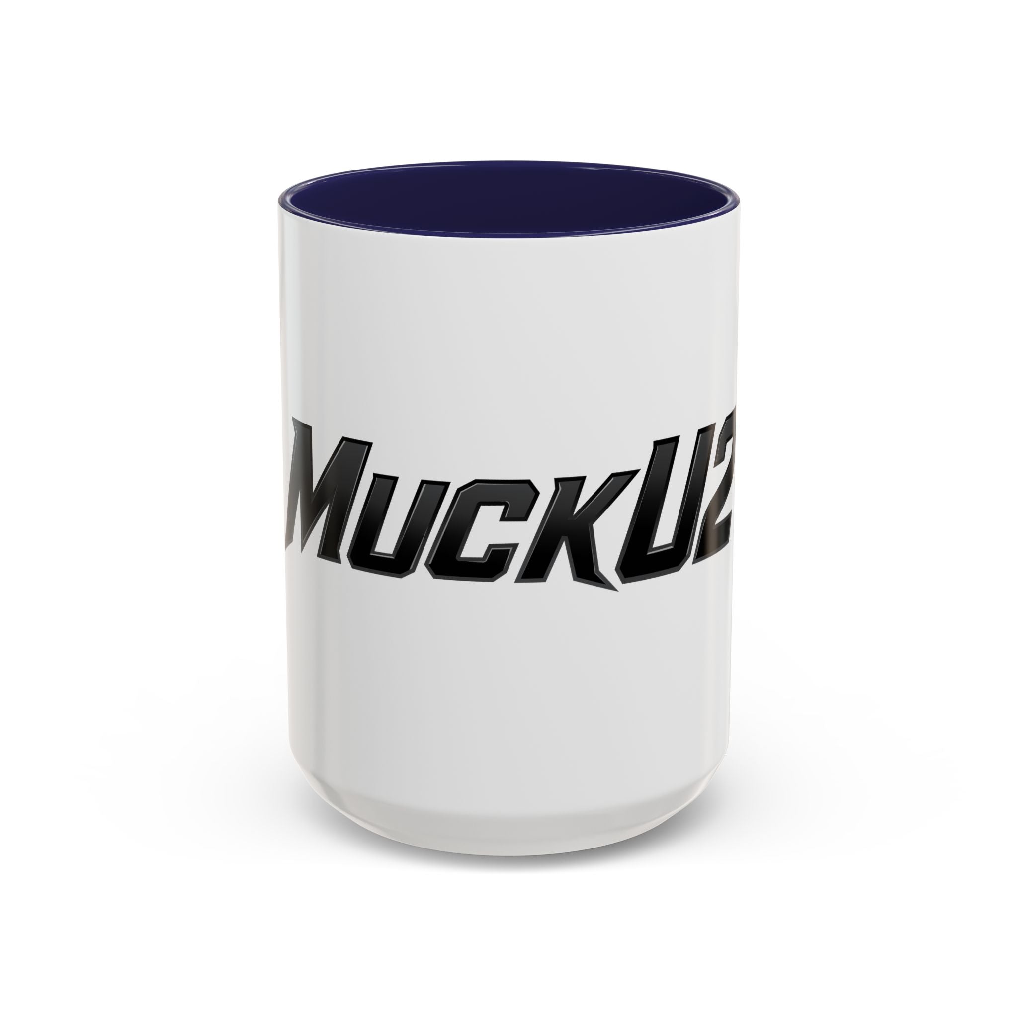 MuckU2 Classic White Mug (black logo/SKU 100045)