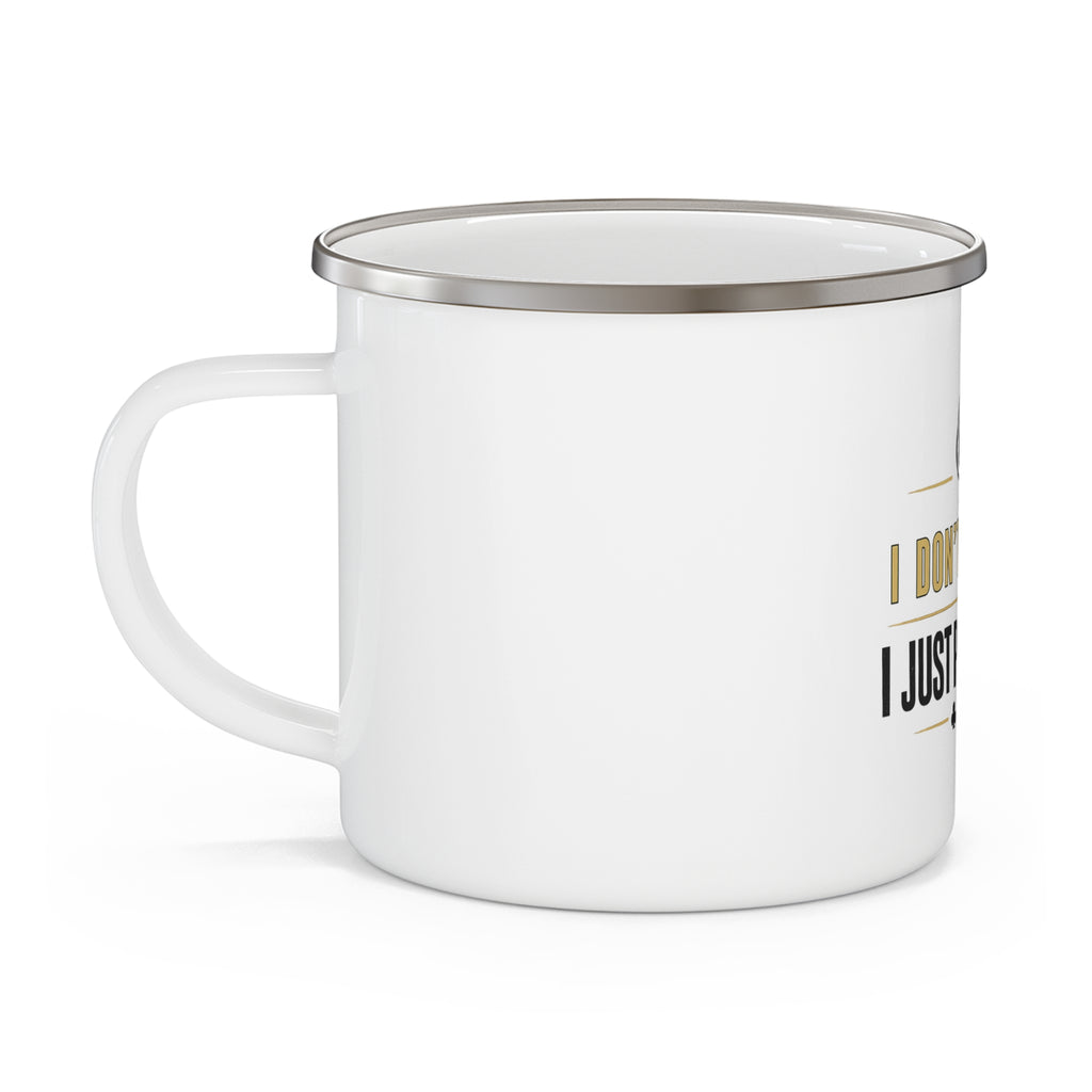 Enamel Camping Mug — "I Don’t Gamble, I Just Play Poker" Poker Lover Coffee Cup