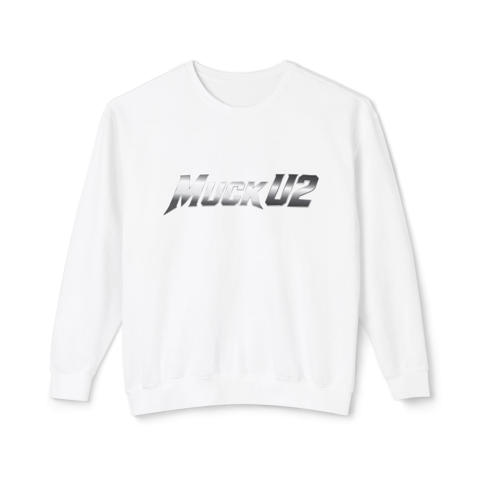 MuckU2 Poker Crewneck Sweatshirt (gradient silver/black logo/SKU 100063)
