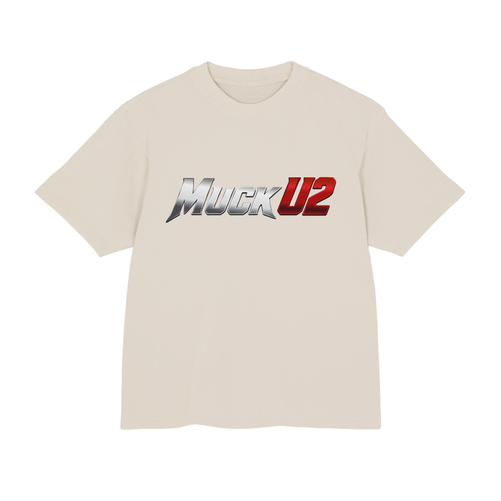 MuckU2 High Quality Poker Tee (gradient silver/red logo/SKU 100057)