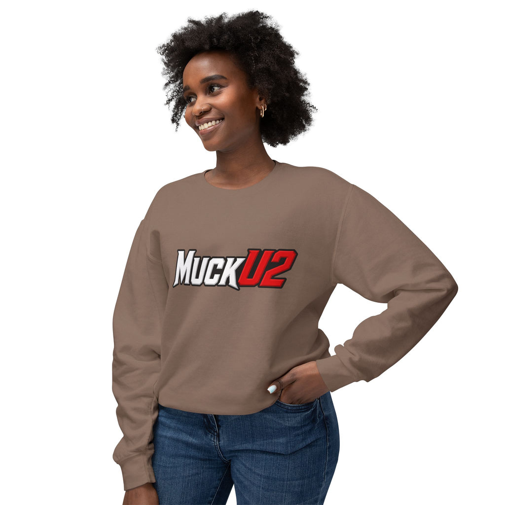 MuckU2 Poker Crewneck Sweatshirt (white/red logo/SKU 100067)