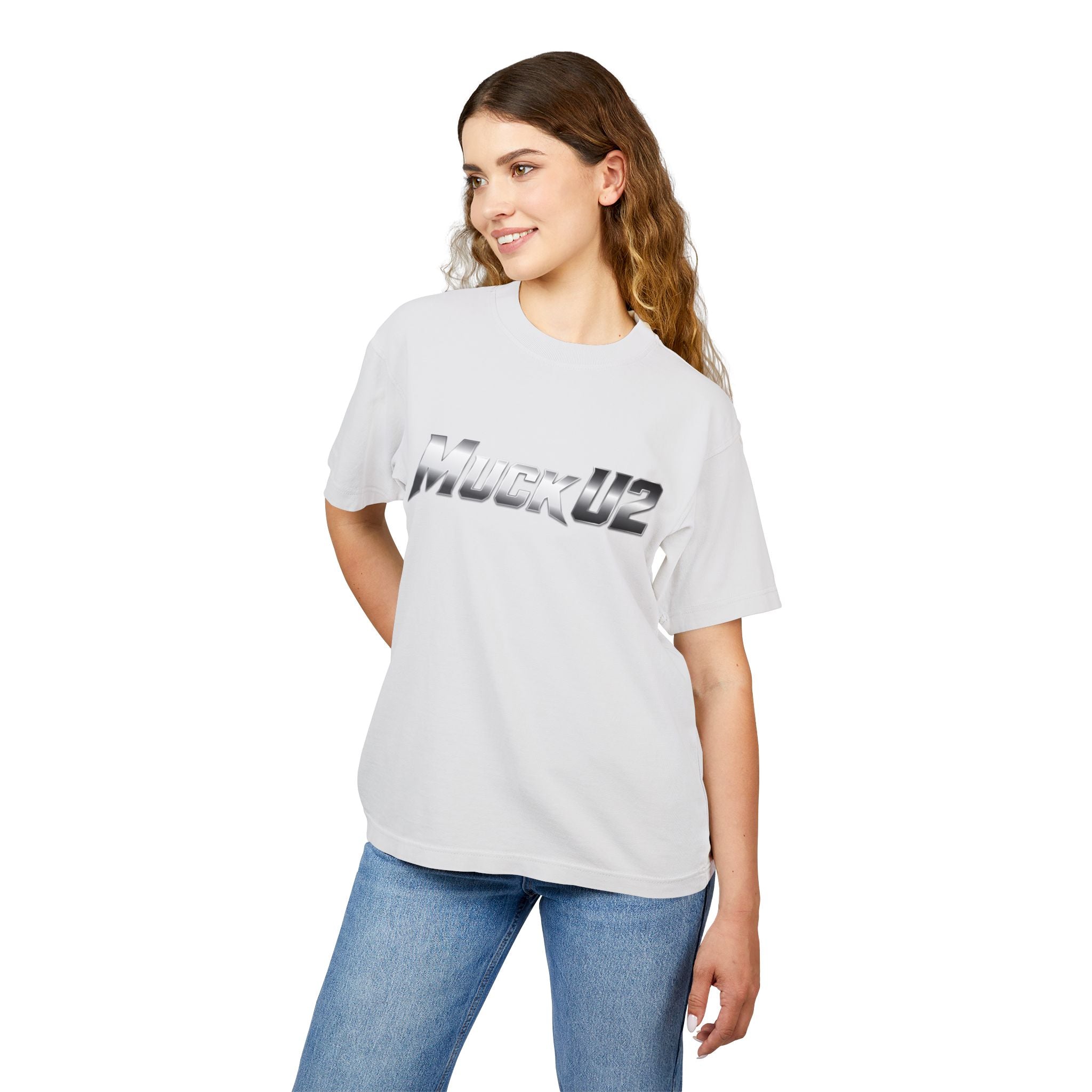 MuckU2 High Quality Poker Tee (gradient silver/black logo/SKU 100056)