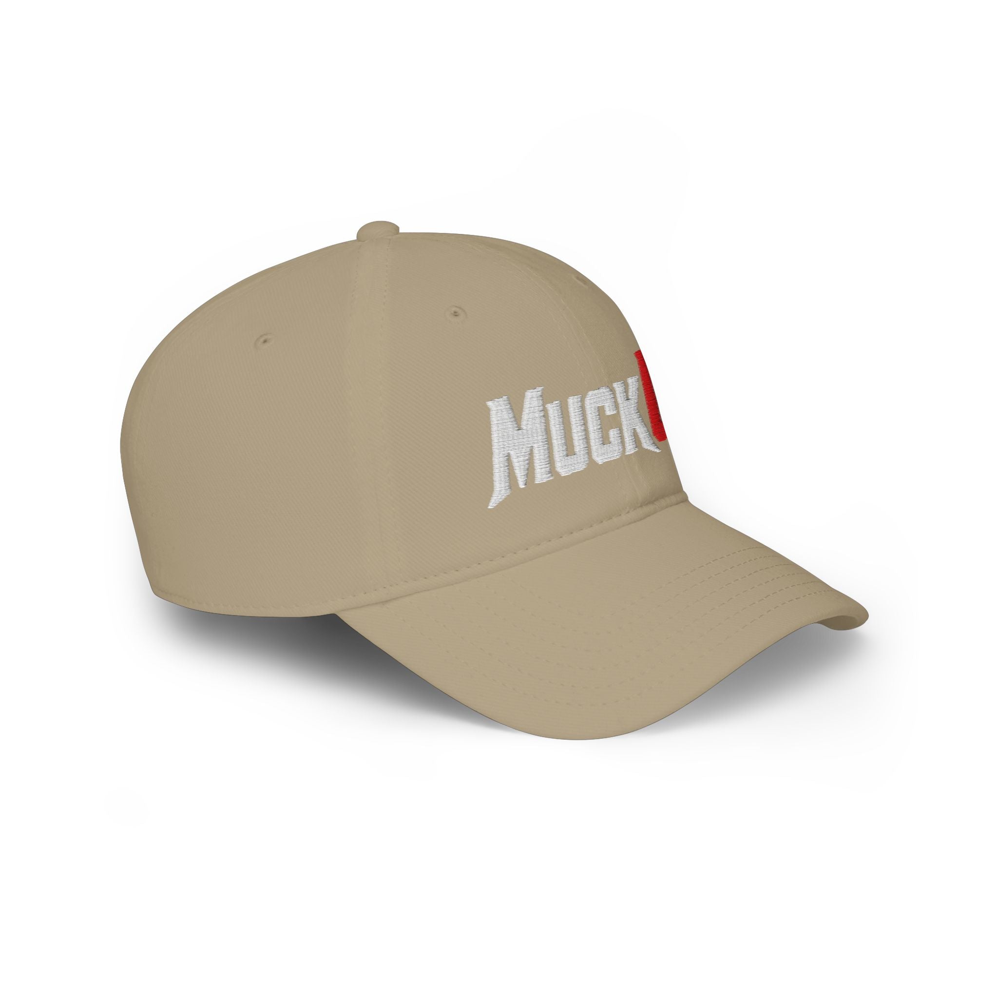 MuckU2 Poker Cap (embroidered white/red logo/SKU 100076)