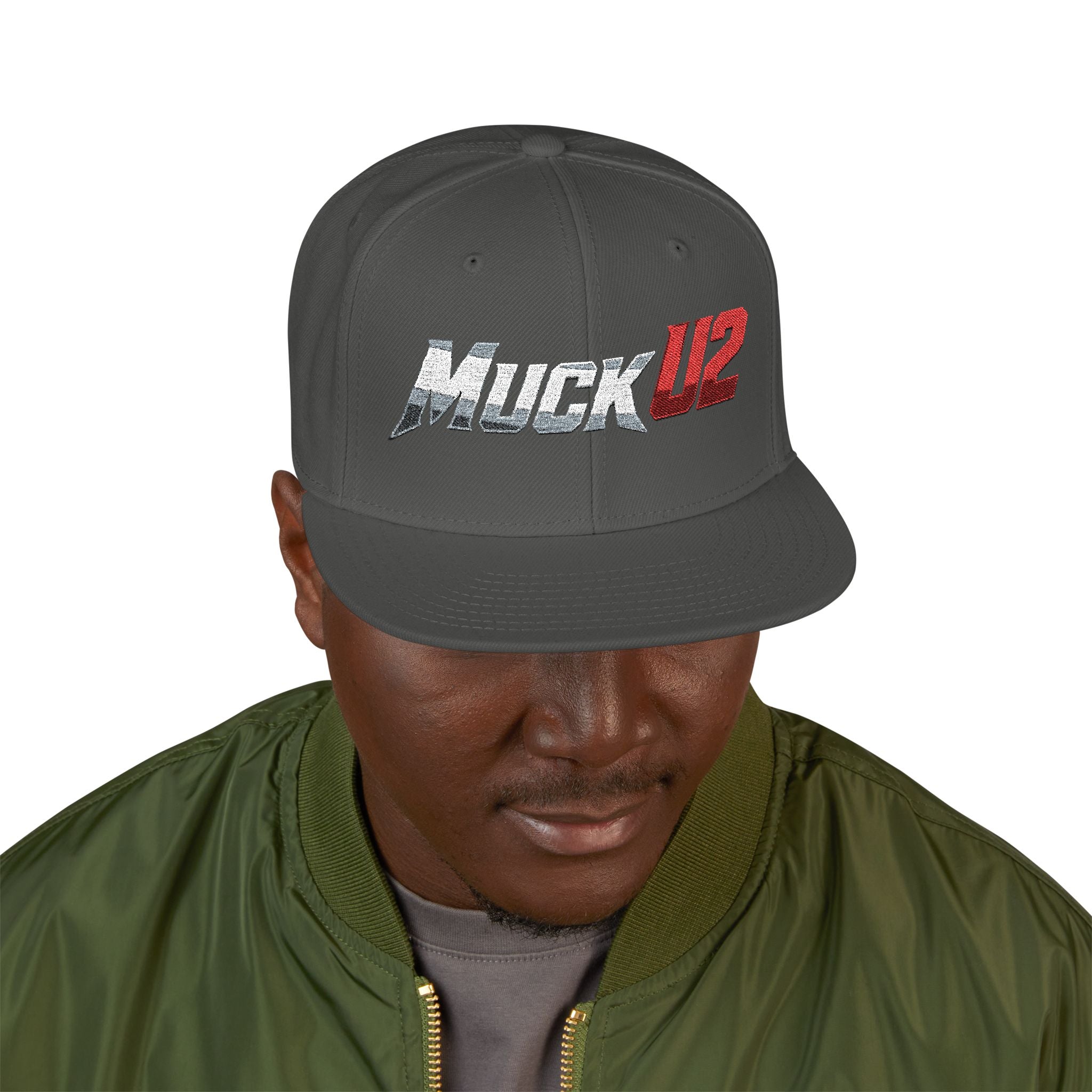 MuckU2 Snapback Poker Cap (gradient sliver/red/SKU 10006)