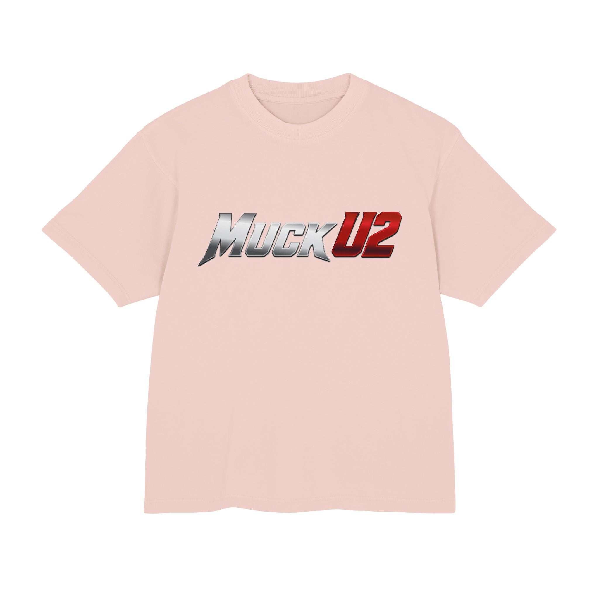 MuckU2 High Quality Poker Tee (gradient silver/red logo/SKU 100057)