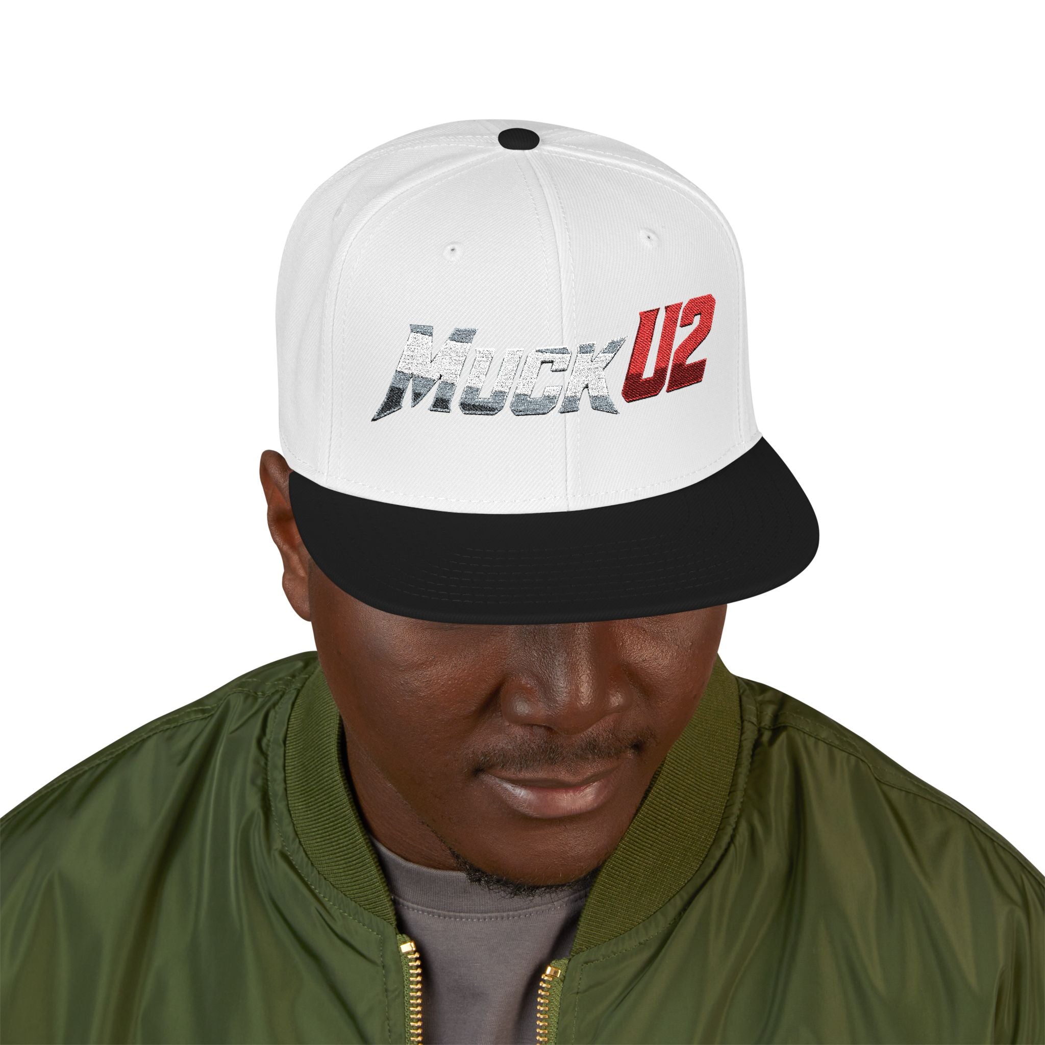MuckU2 Snapback Poker Cap (gradient sliver/red/SKU 10006)