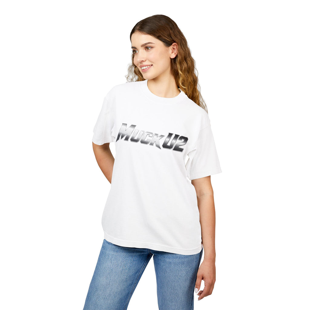 MuckU2 High Quality Poker Tee (gradient silver/black logo/SKU 100056)