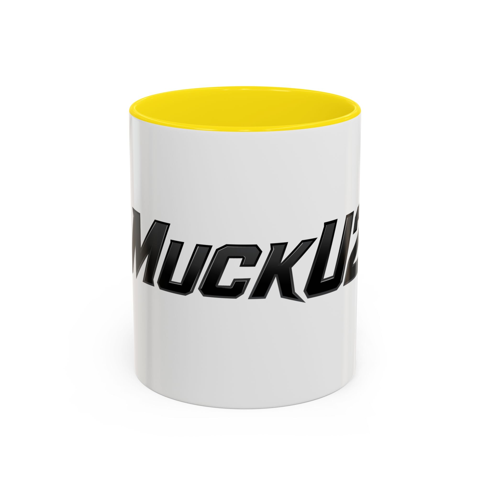 MuckU2 Classic White Mug (black logo/SKU 100045)