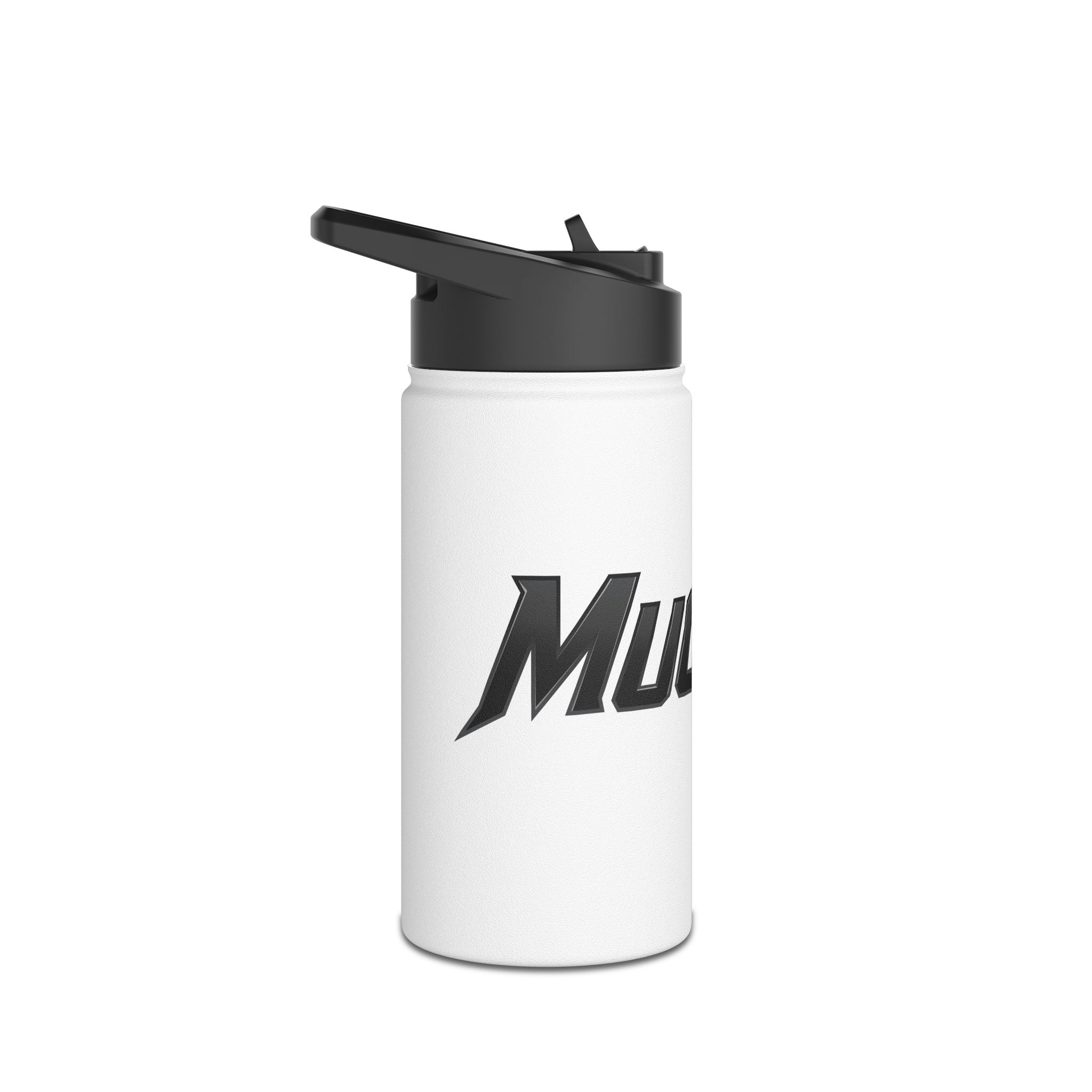 MuckU2 Stainless Steel Poker Water Bottle (black logo/SKU 100027)