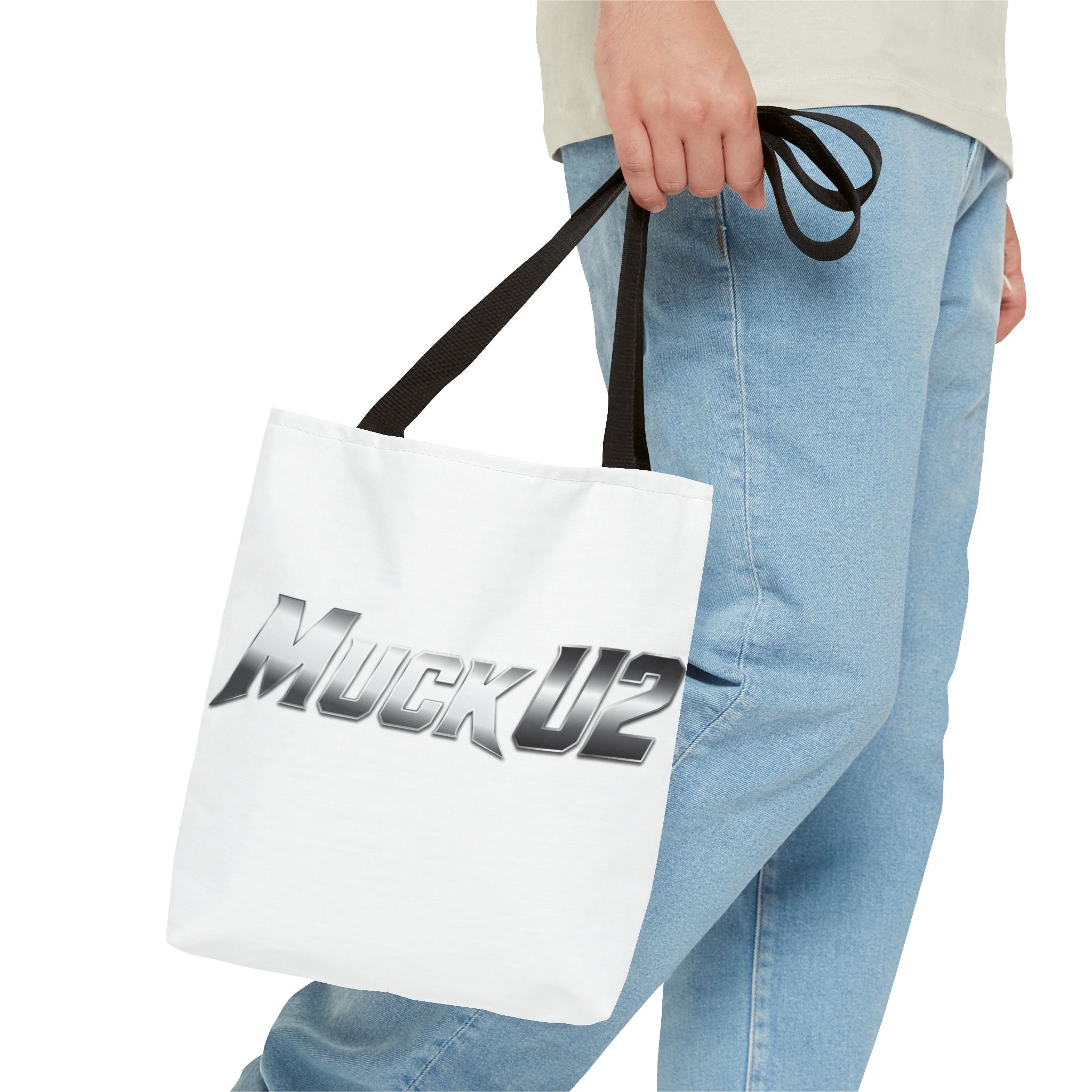MuckU2 Bubble Canvas Poker Tote Bag (gradient silver logo SKU 100022)
