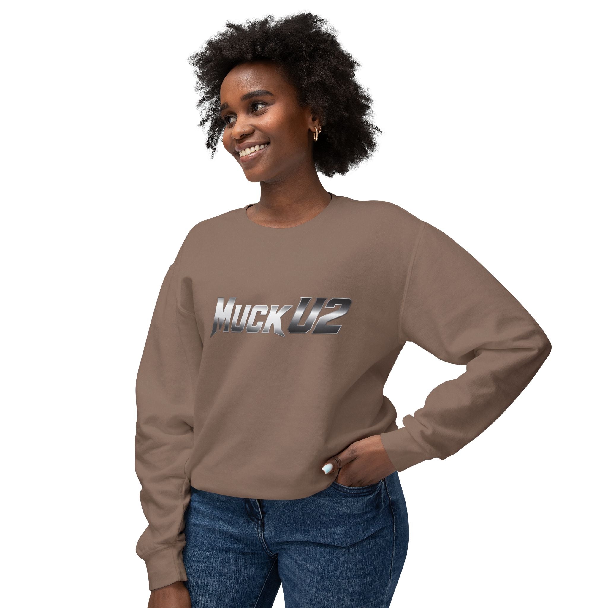 MuckU2 Poker Crewneck Sweatshirt (gradient silver/black logo/SKU 100063)