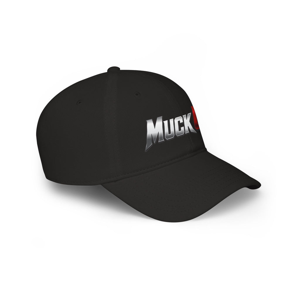 MuckU2 Poker Cap (gradient silver/red logo/SKU 100072)