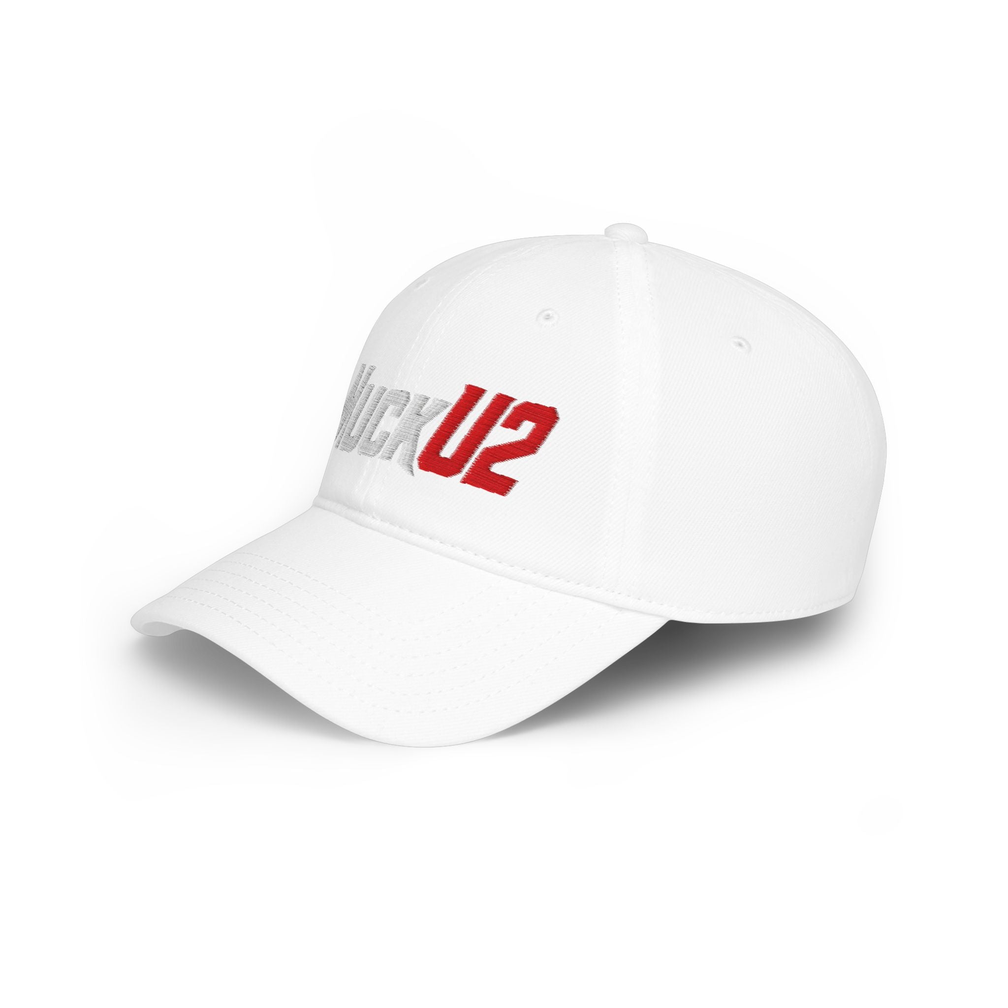 MuckU2 Poker Cap (embroidered white/red logo/SKU 100076)