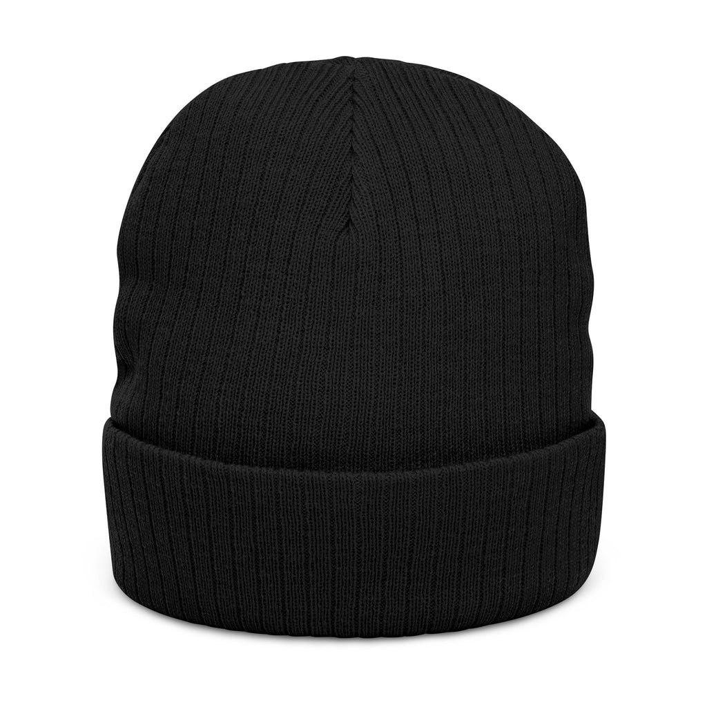 MuckU2 Poker Ribbed Beanie (embroidered white/red logo/SKU 100069)