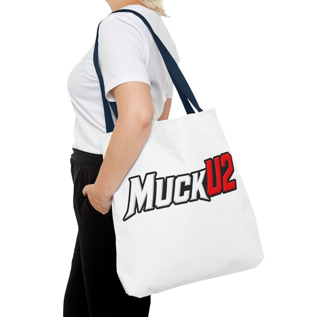 MuckU2 Bubble Canvas Poker Tote Bag (red/white logo SKU 100024)