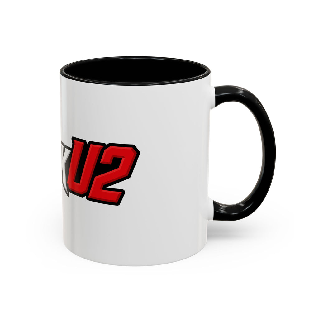 MuckU2 Classic White Mug (white/red logo/SKU 100047)